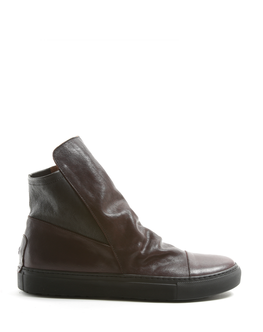 BRET Burgundy Leather Sneaker Boots
