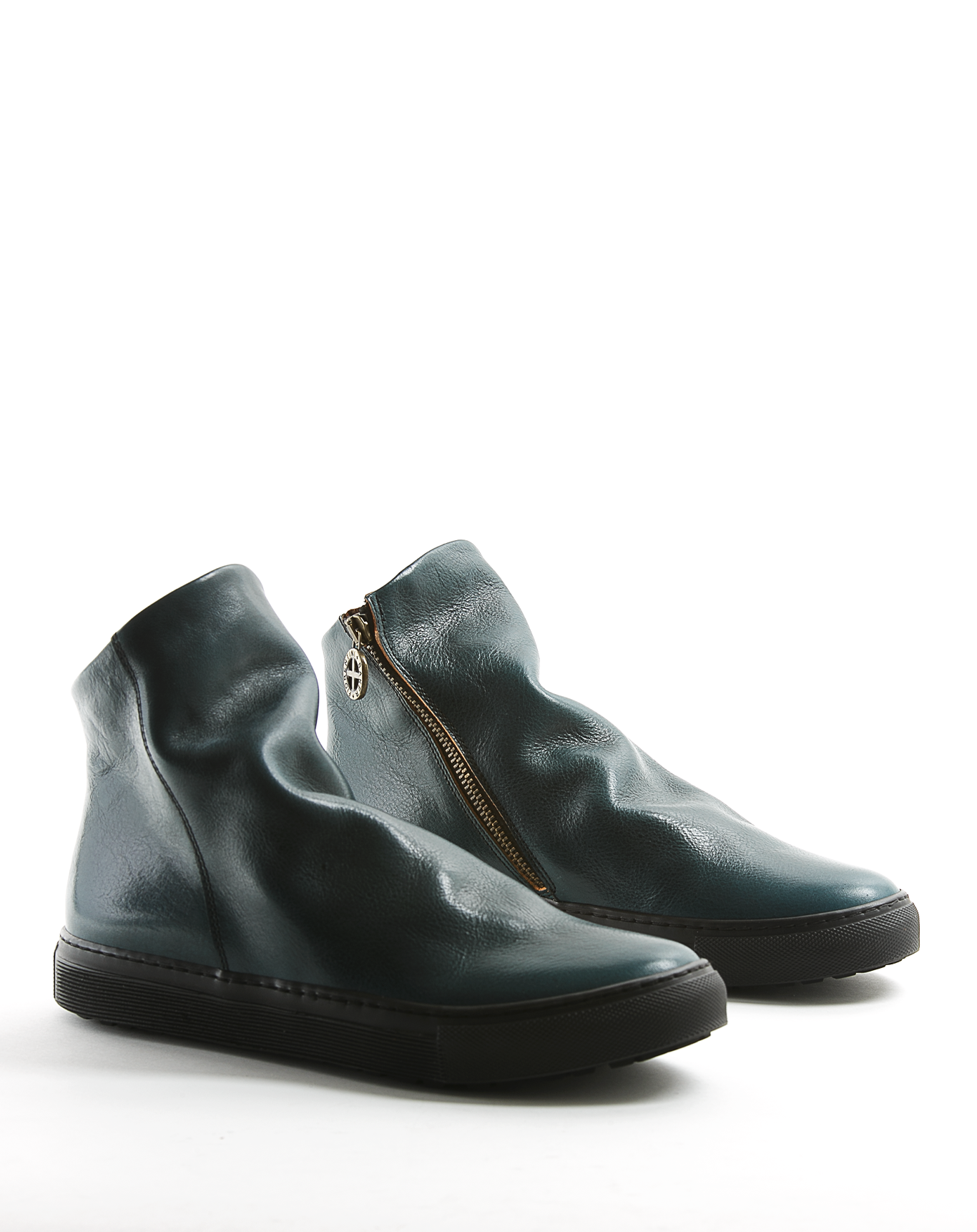 BIEL Petrol Leather Sneakers