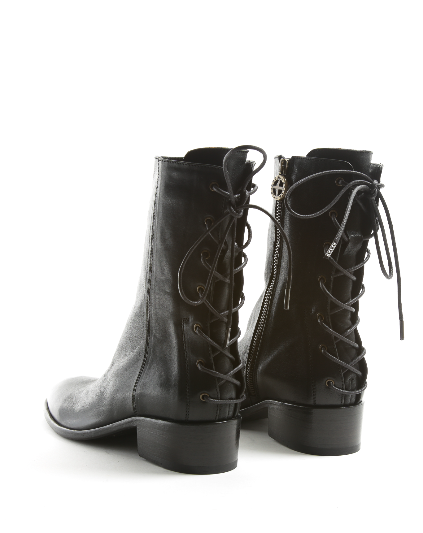 CID Black Leather Boots