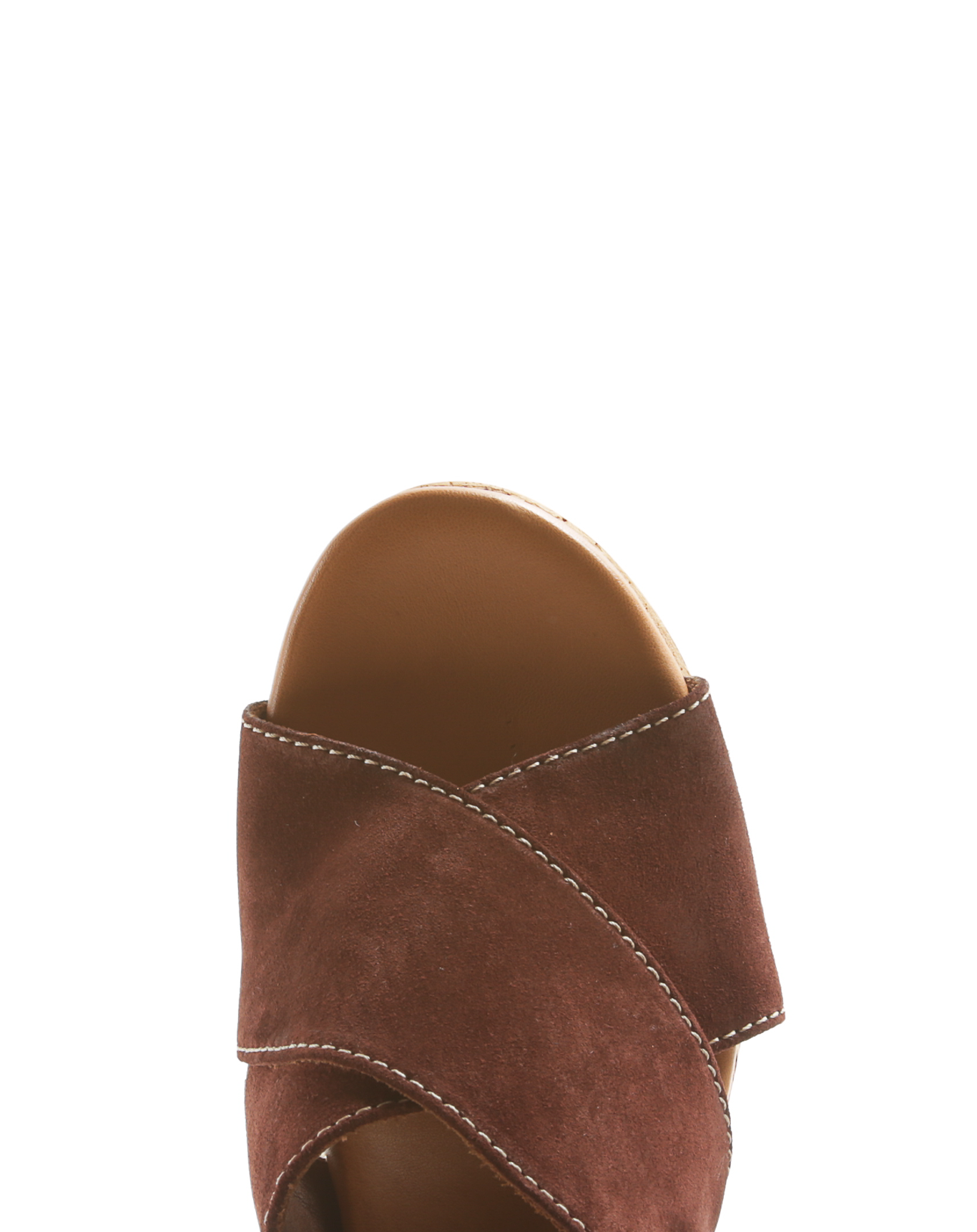 DEVON Deep Russet Brown Wedge Sandals