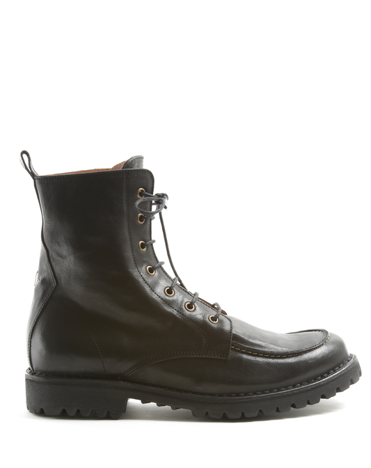 M-EXESS Black Leather Lace-up Boot