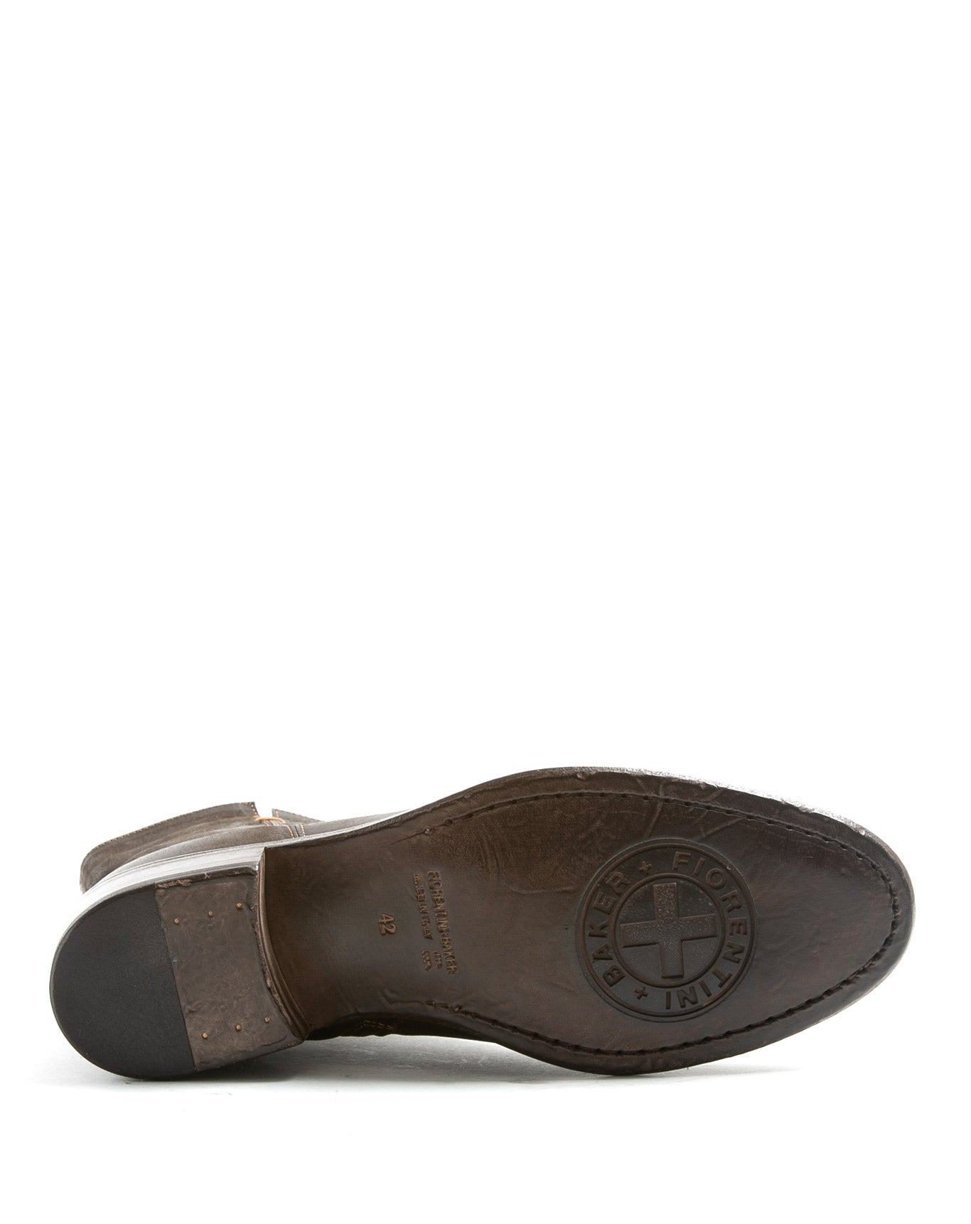 Fiorentini + Baker, CHANCE CALE, Men ankle boots with elongated toe and inside zip in reversed brown leather-Made in Italy-sole