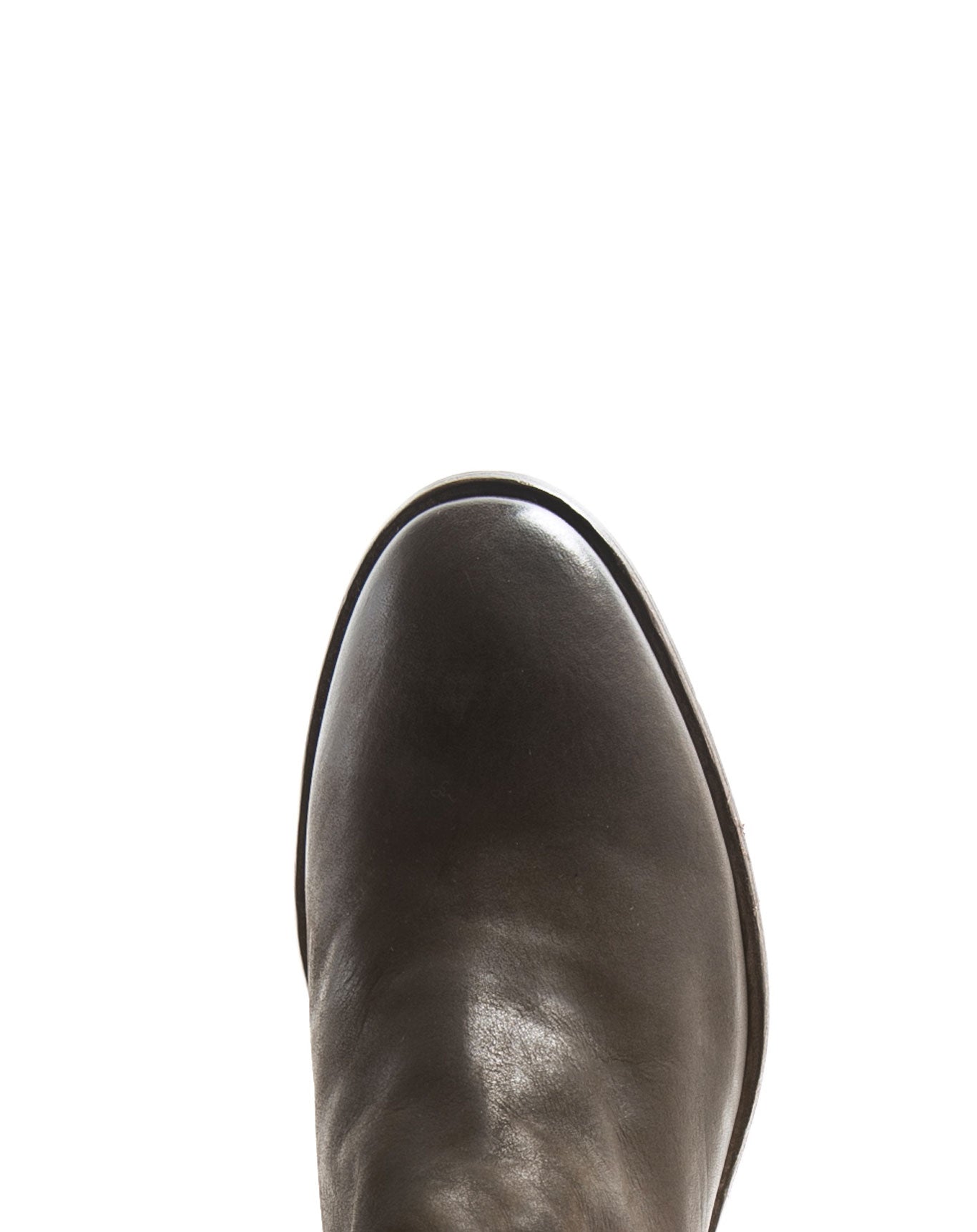 Fiorentini + Baker, CHANCE CALE, Men ankle boots with elongated toe and inside zip in reversed brown leather-Made in Italy-toe