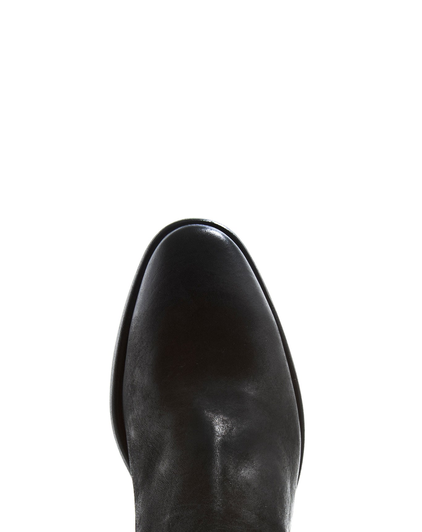 Fiorentini + Baker, KENNEY KATT, Fitted tall ankle boots with inside zip in brushed black leather-Made to last-toe
