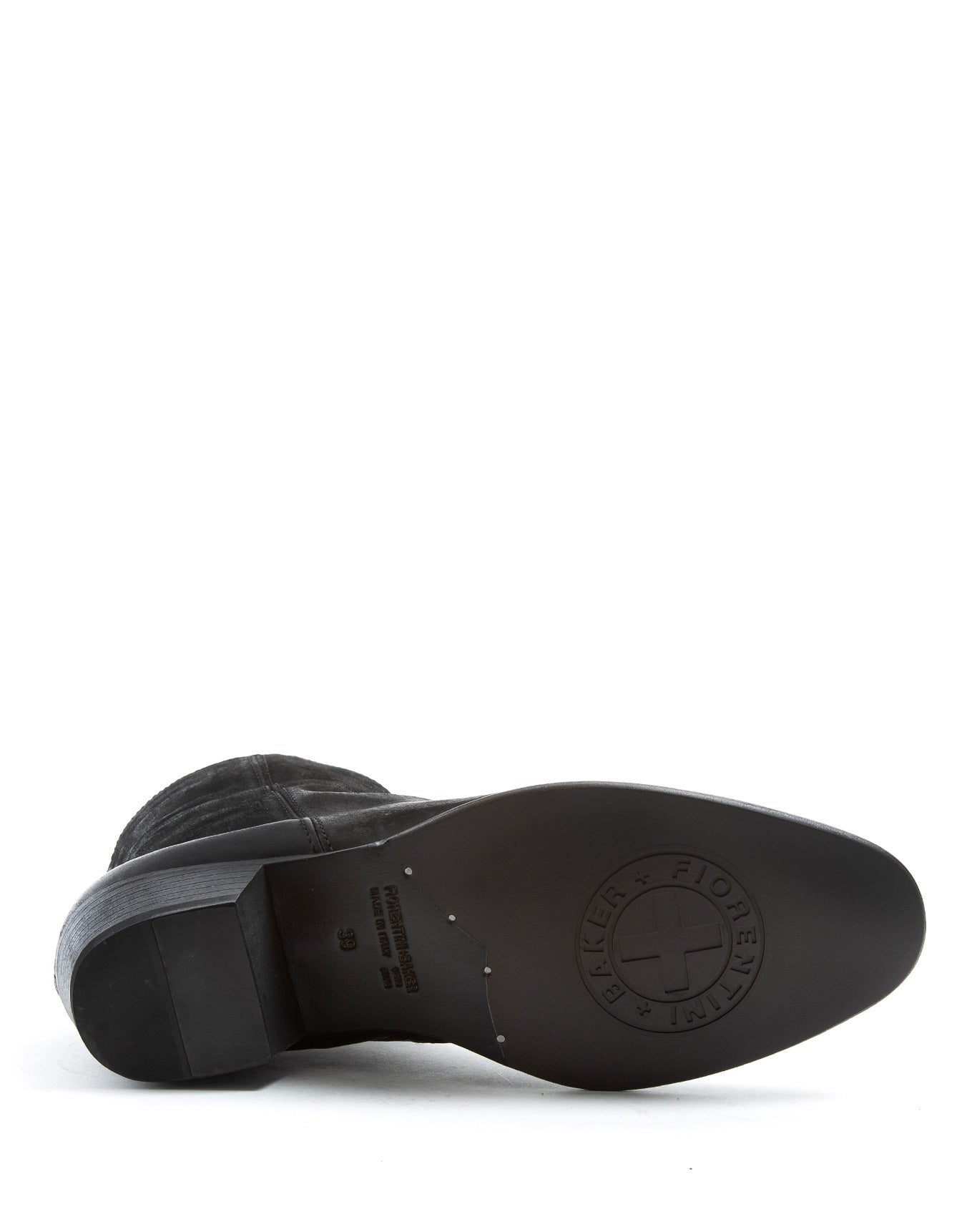 Fiorentini + Baker, KENNEY KATT, Fitted tall ankle boots with inside zip in brushed black leather-Made to last-sole