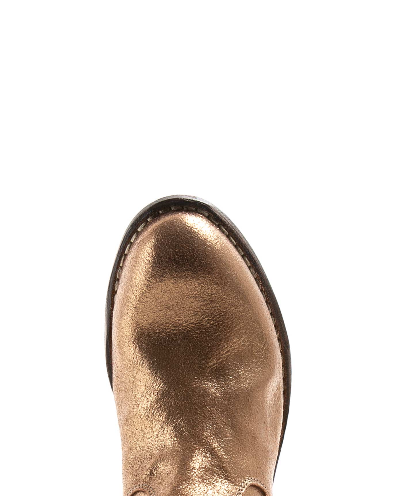 Fiorentini + Baker, ROCKER REN, Gold leather ankle boots with slightly pointed toe and 4.5cm heel-Made in Italy-toe