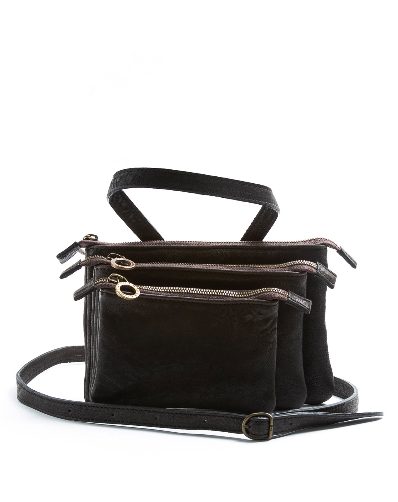 LEMA Black Leather Crossbody Bag
