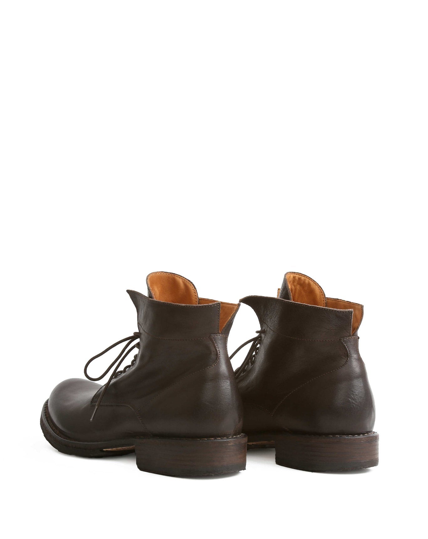 Fiorentini + Baker, ETERNITY 745, Dark brown leather lace-up ankle boot-Made in Italy-back