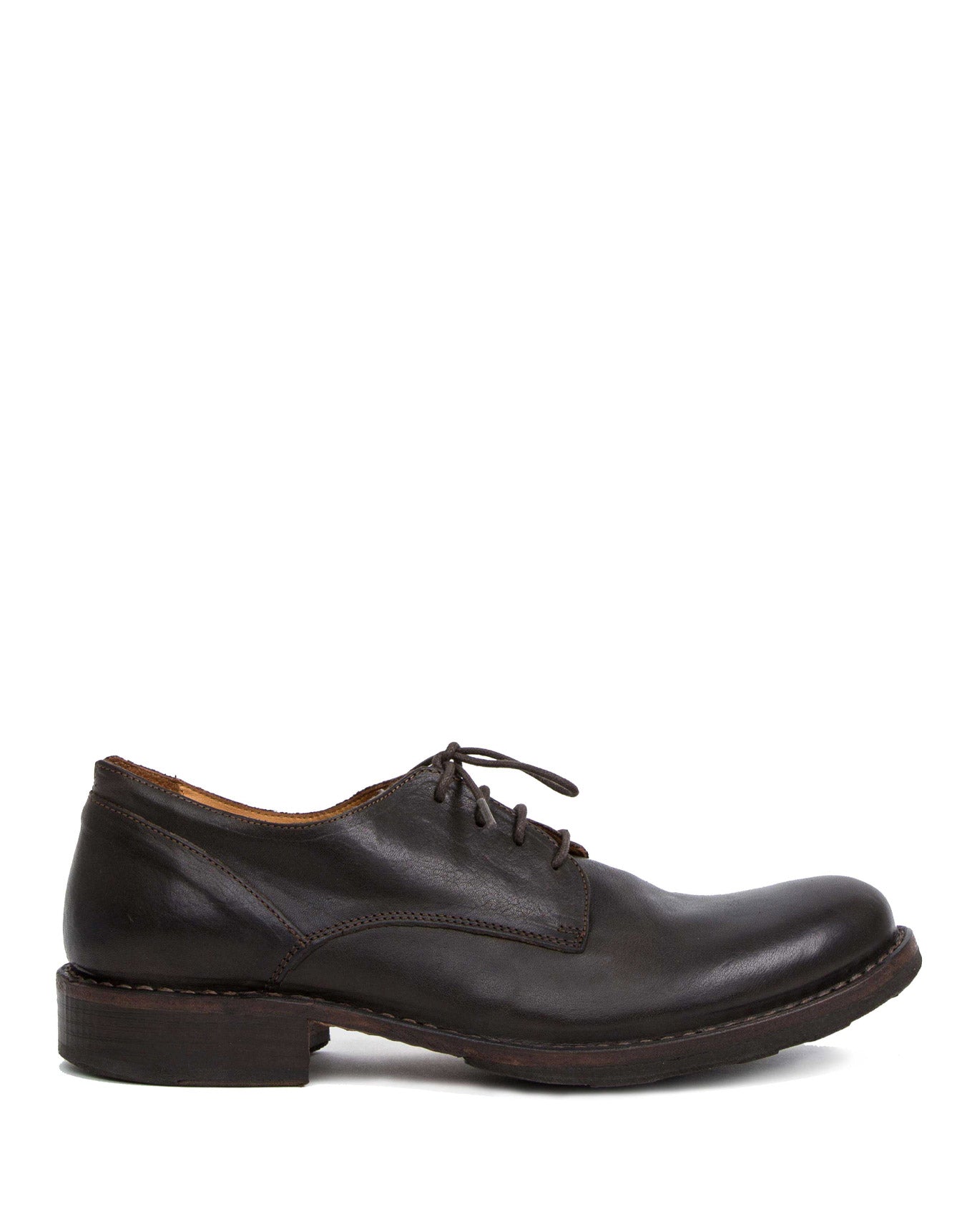 Fiorentini + Baker, ETERNITY 706, Dark brown leather derby shoe-Made in Italy-side