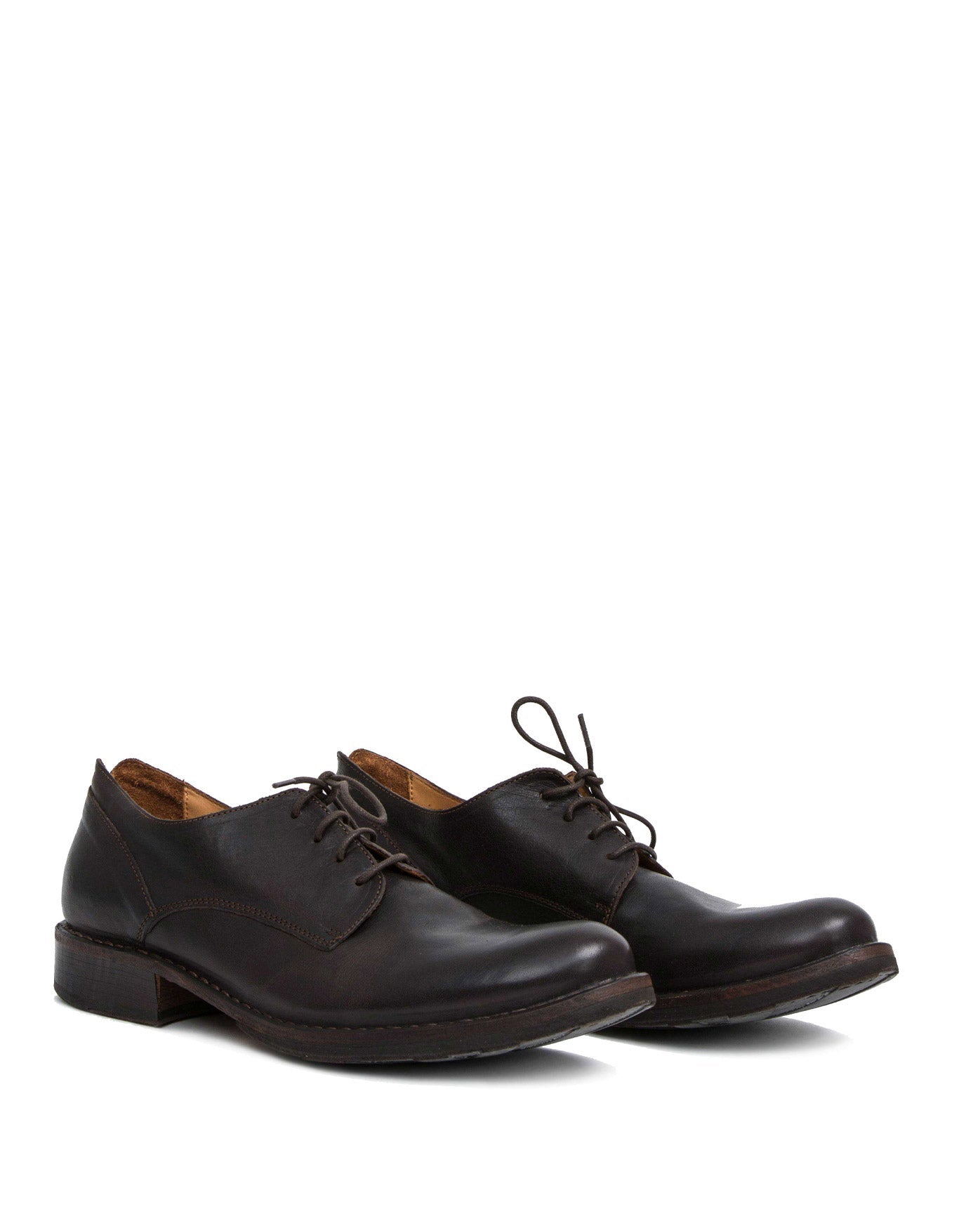 Fiorentini + Baker, ETERNITY 706, Dark brown leather derby shoe-Made in Italy-lateral