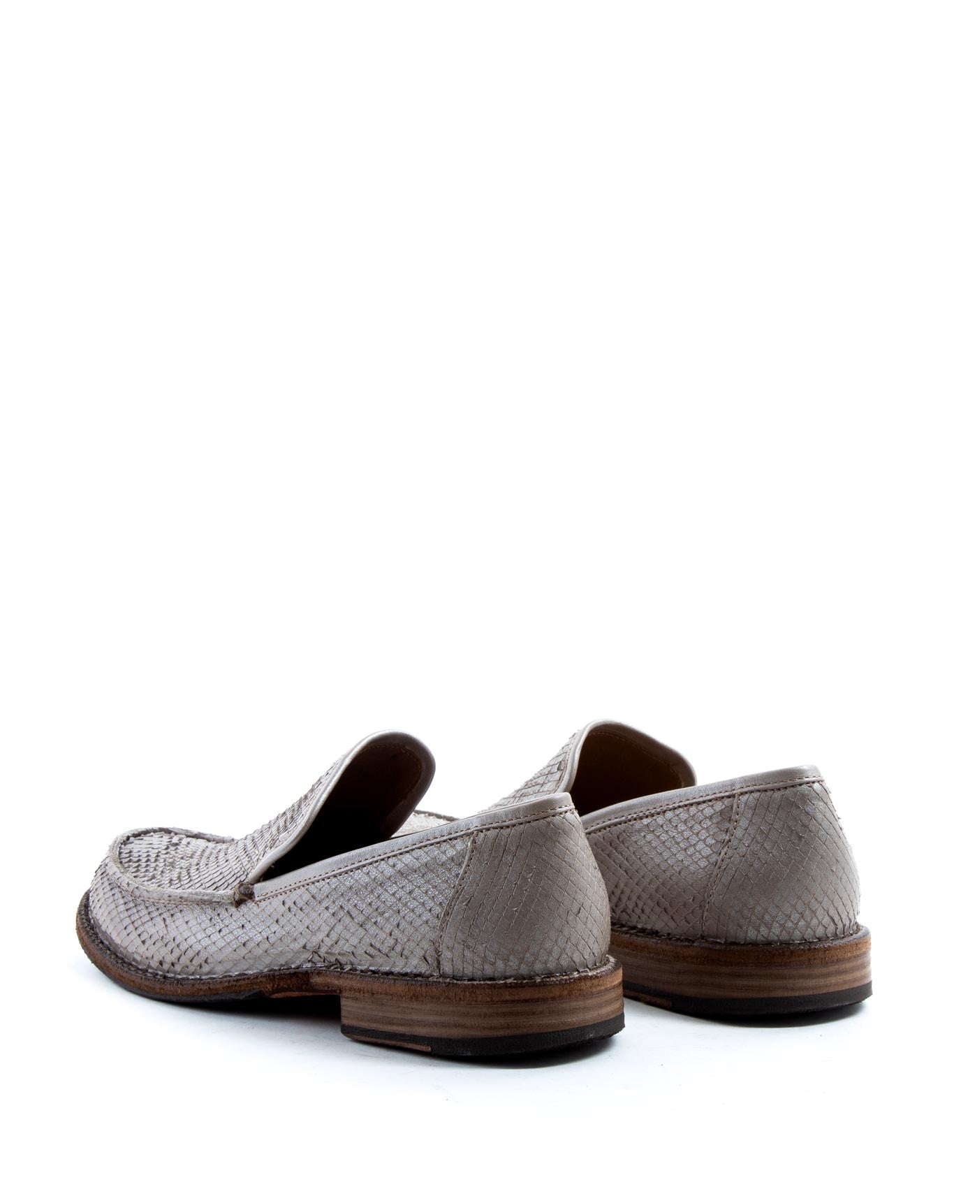 Fiorentini + Baker, FRATERNITY FLOW, Silver laser cut leather loafer-Made in Italy-back