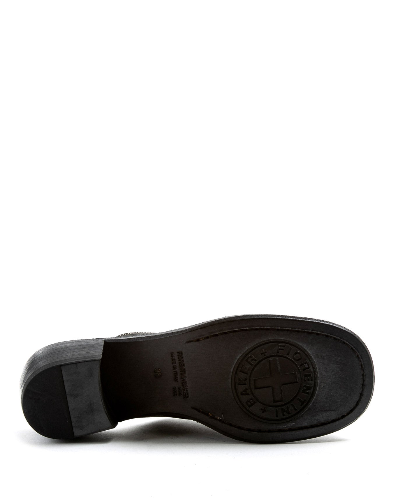 Fiorentini + Baker, MELLOW MIND,  Clog mules with squared toe and 4cm heel in reversed black leather-Made in Italy-sole