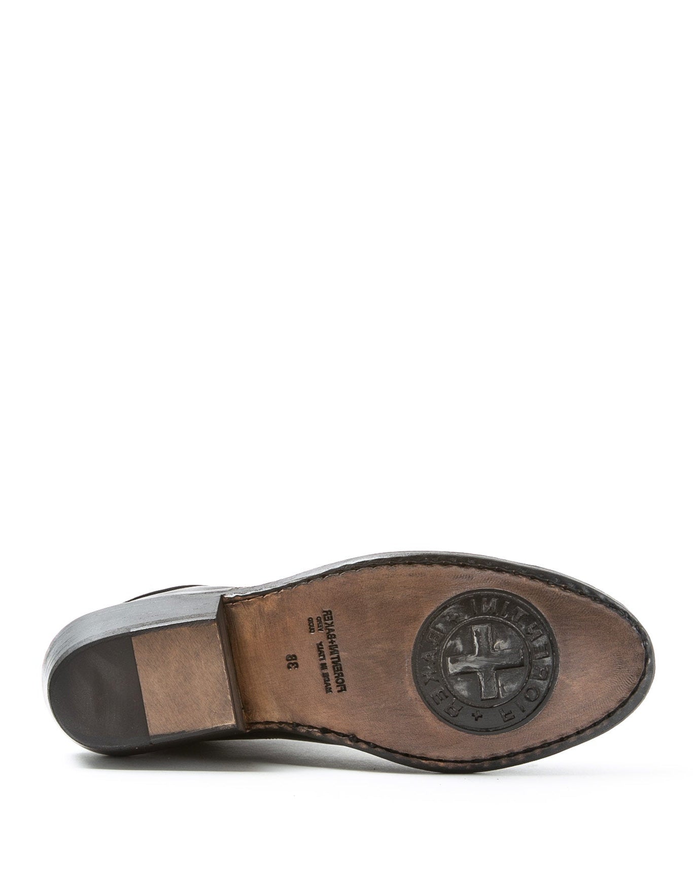 Fiorentini + Baker, ROCKER RENO, Black leather mules with slightly pointed toe and 4.5cm heel-Made in Italy-sole
