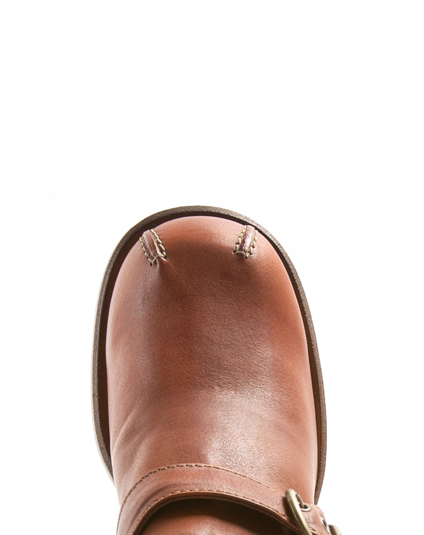 Fiorentini + Baker, MELLOW MIND, Brow leather clog mules with adjustable strap, squared toe and 4cm heel-Made in Italy-toe