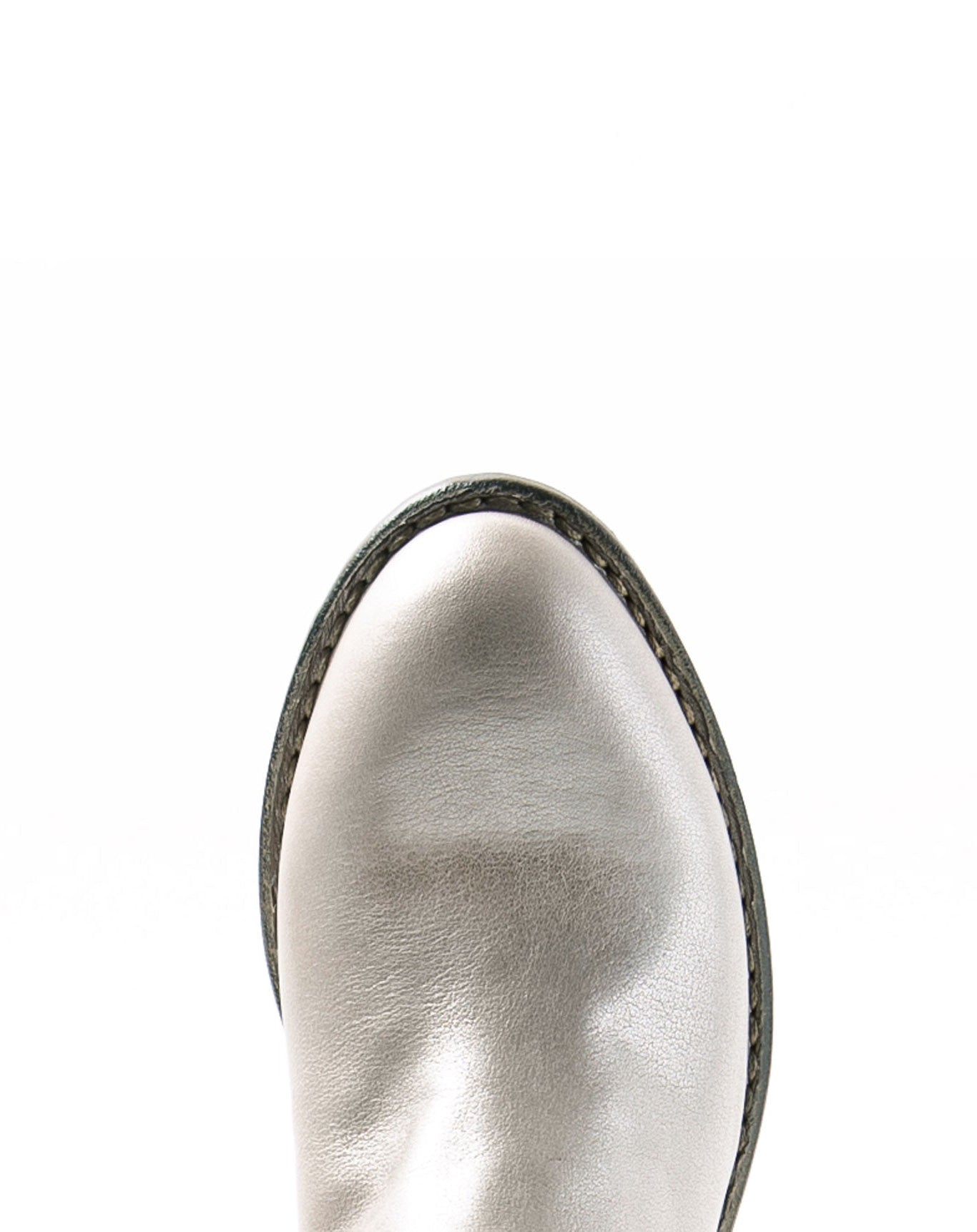 Fiorentini + Baker, ROCKER RENO, Silver leather mules with slightly pointed toe and 4.5cm heel-Made in Italy-toe