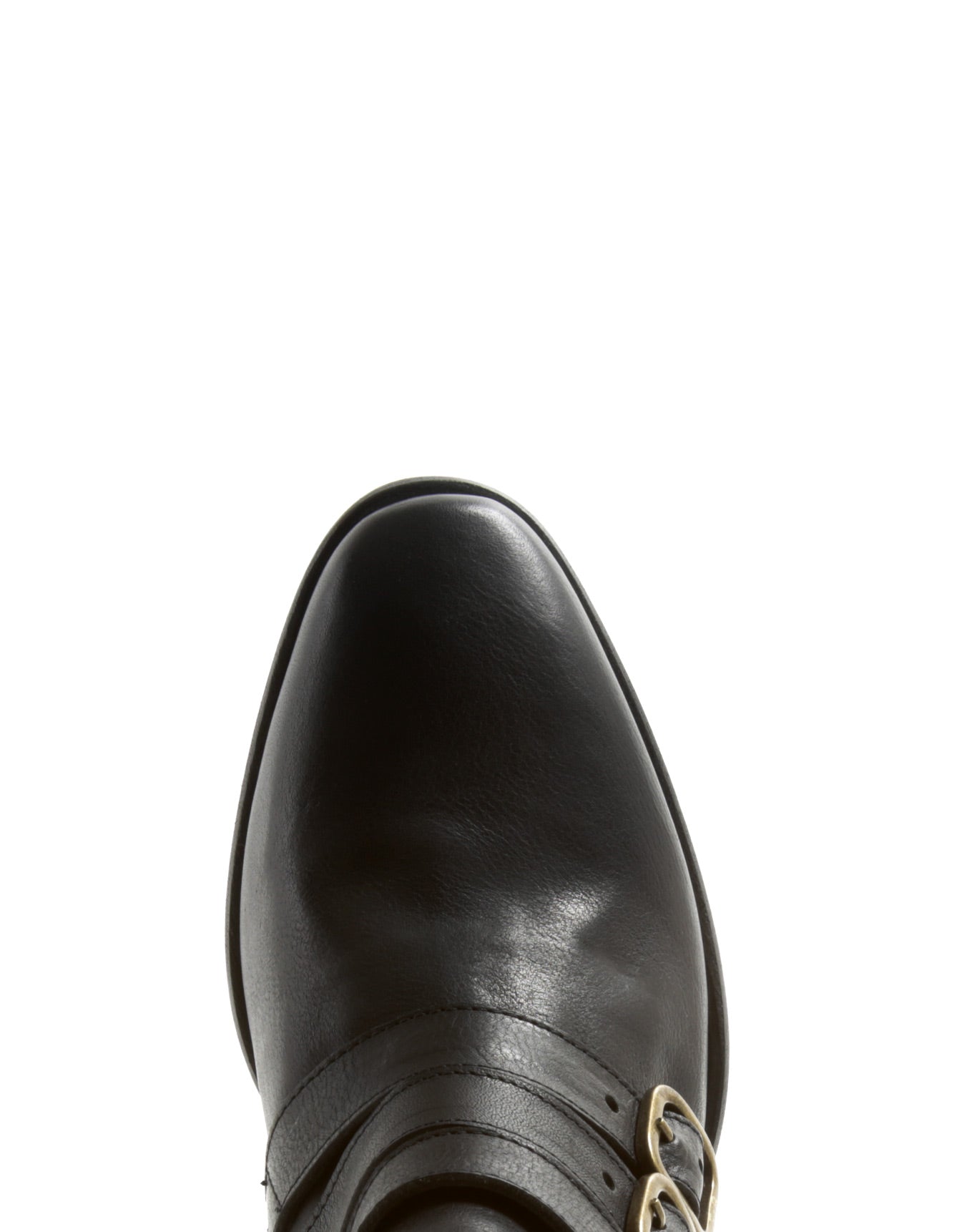 Fiorentini + Baker, KENNEY KEMY,Black leather shoes with 3 buckles-Made in Italy-toe