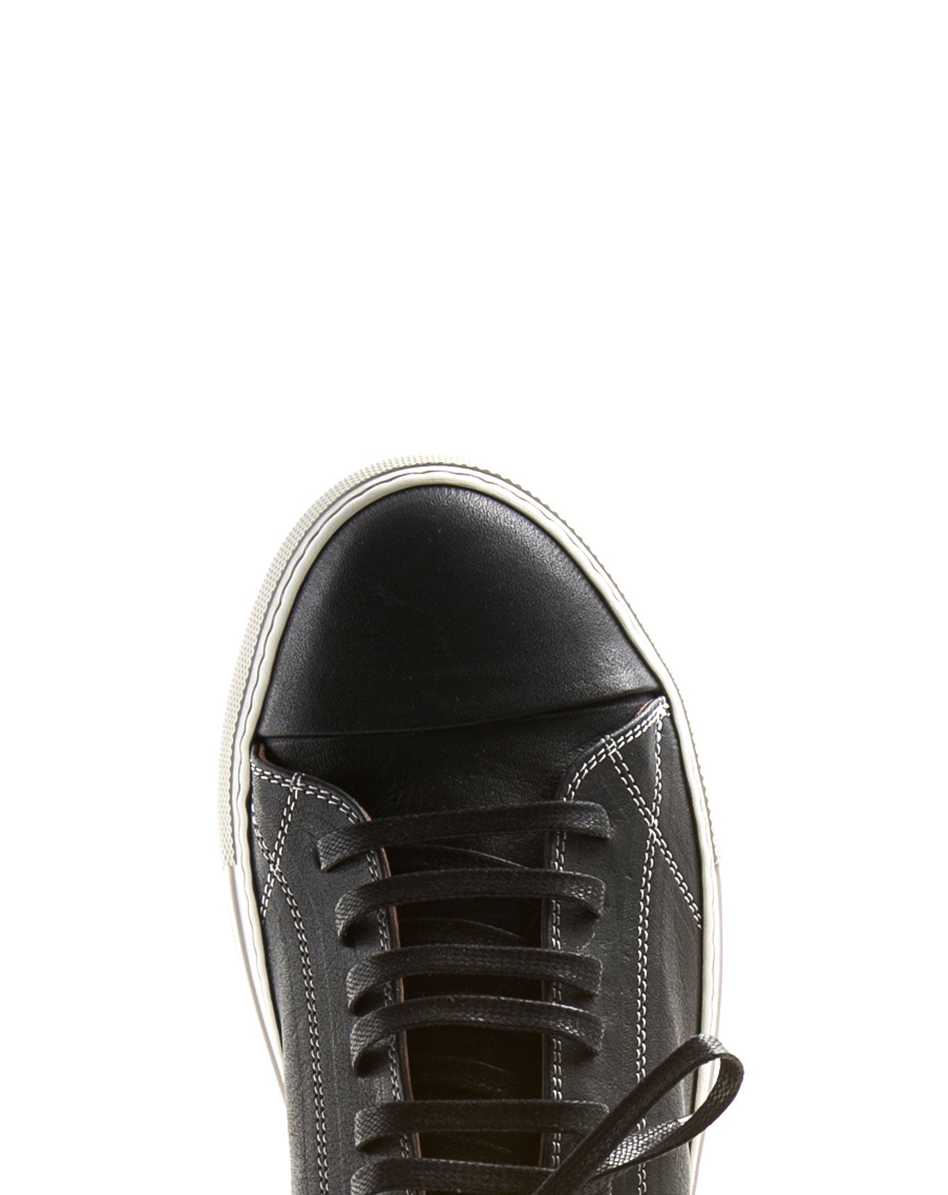 Fiorentini + Baker, BOLT BEXY, Black leather lace-up sneakers-Made in Italy-toe
