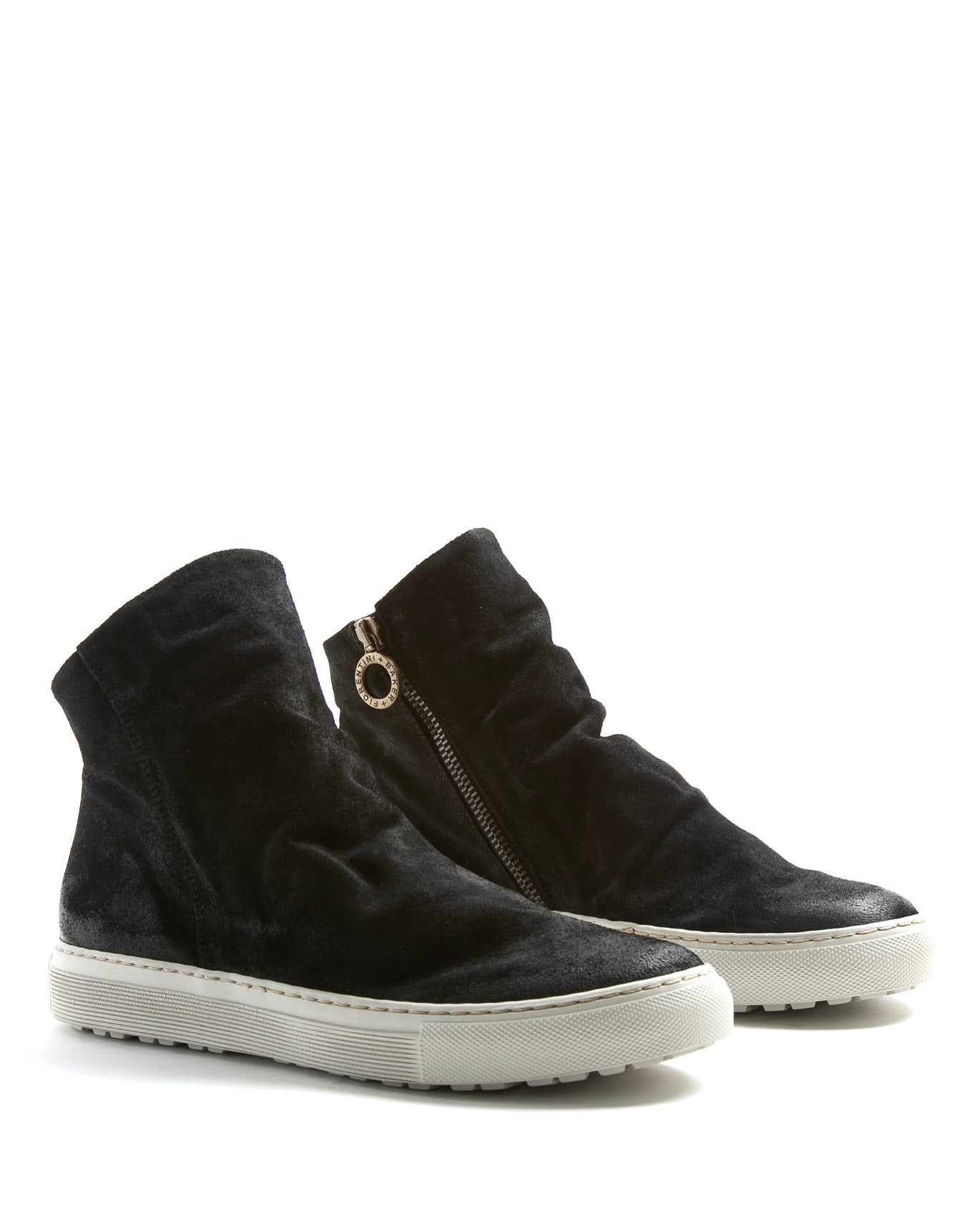Fiorentini + Baker, BOLT BIEL, Women black suede sneaker boots with inside zip-Made in Italy-lateral