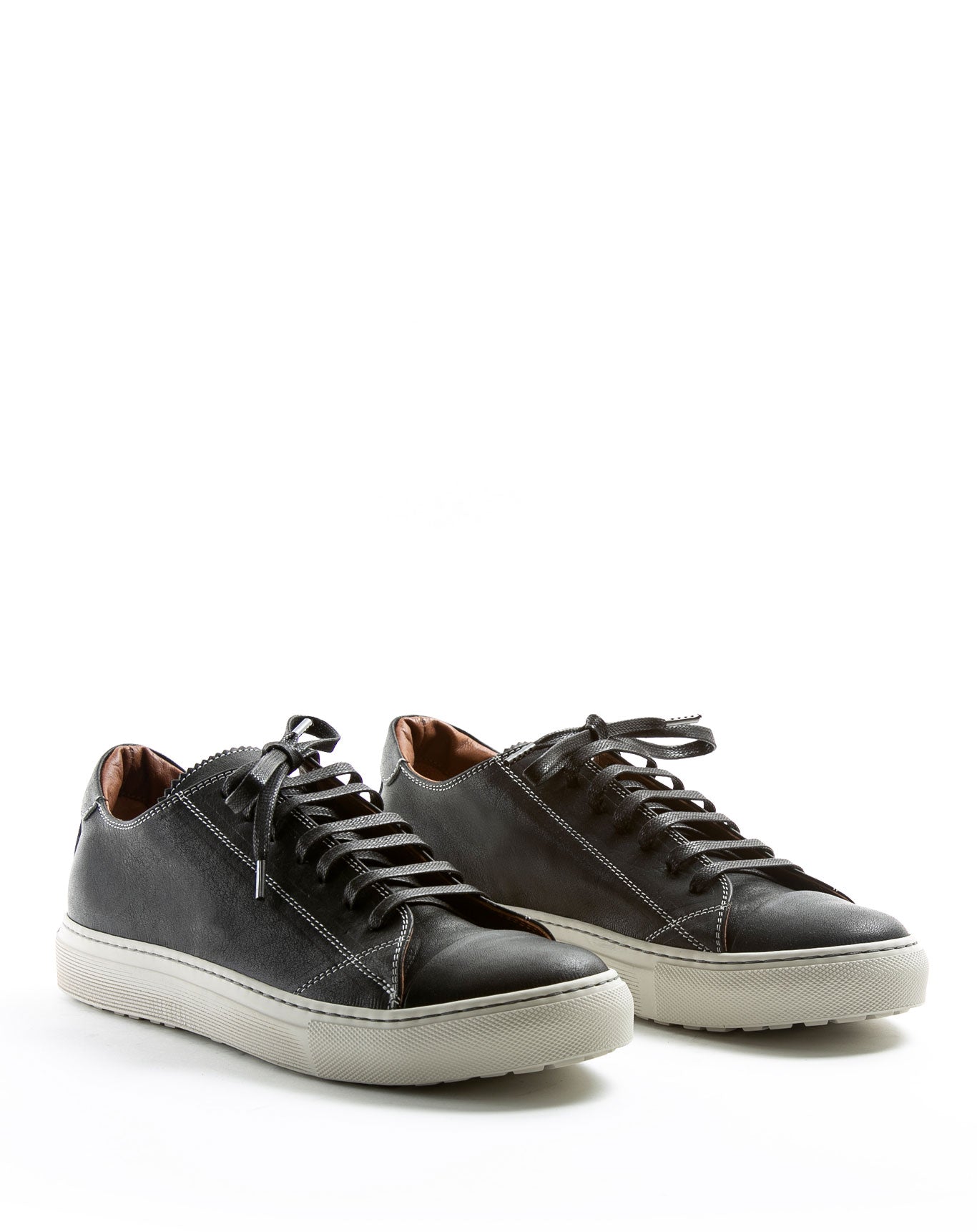 Fiorentini + Baker, BOLT BEXY, Black leather lace-up sneakers-Made in Italy-lateral
