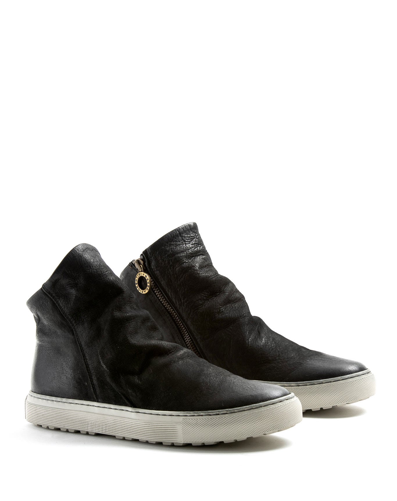 Fiorentini + Baker, BOLT BIEL, Black leather sneaker boots with inside zip-Made in Italy-lateral
