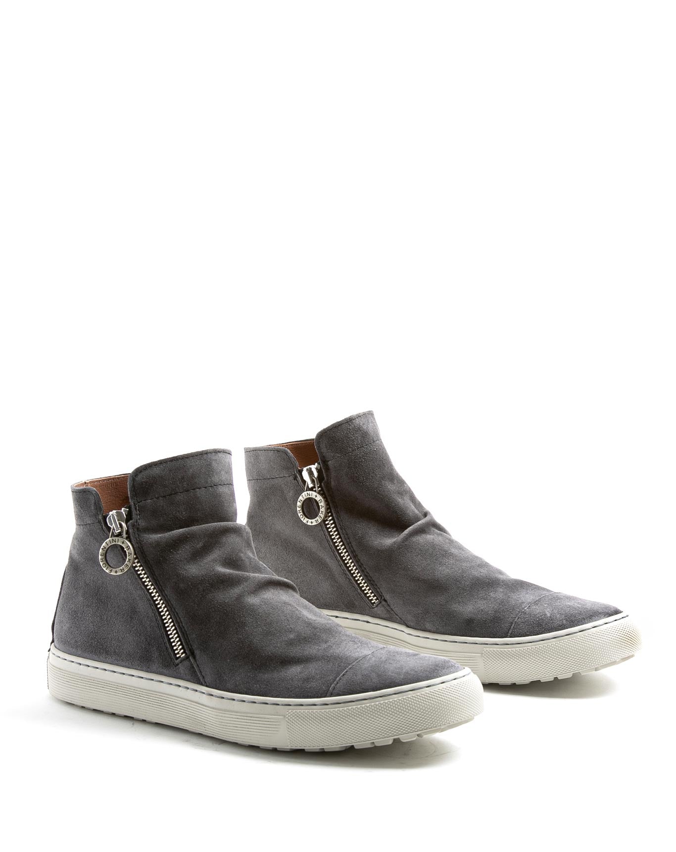Fiorentini + Baker, BOLT BABET, Blue suede sneaker boot with lateral zips-Made in Italy-lateral