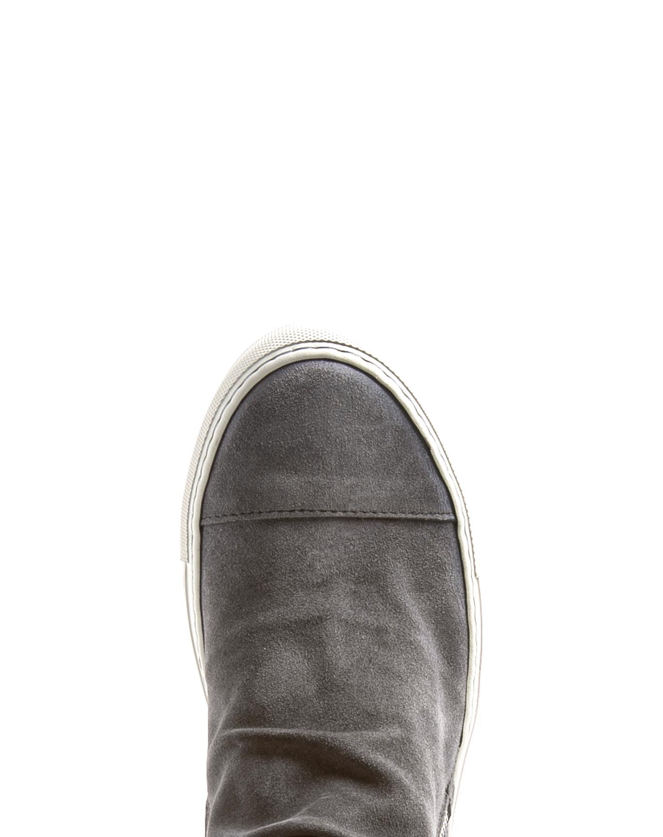 Fiorentini + Baker, BOLT BABET, Blue suede sneaker boot with lateral zips-Made in Italy-toe