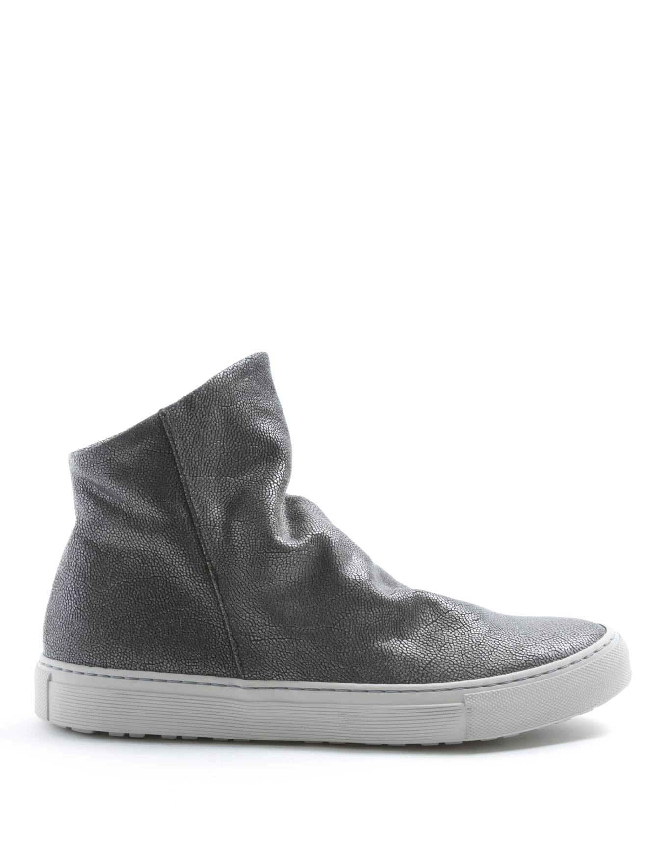 Fiorentini + Baker, BOLT BIEL, Silver leather sneaker boots with inside zip-Made in Italy-side