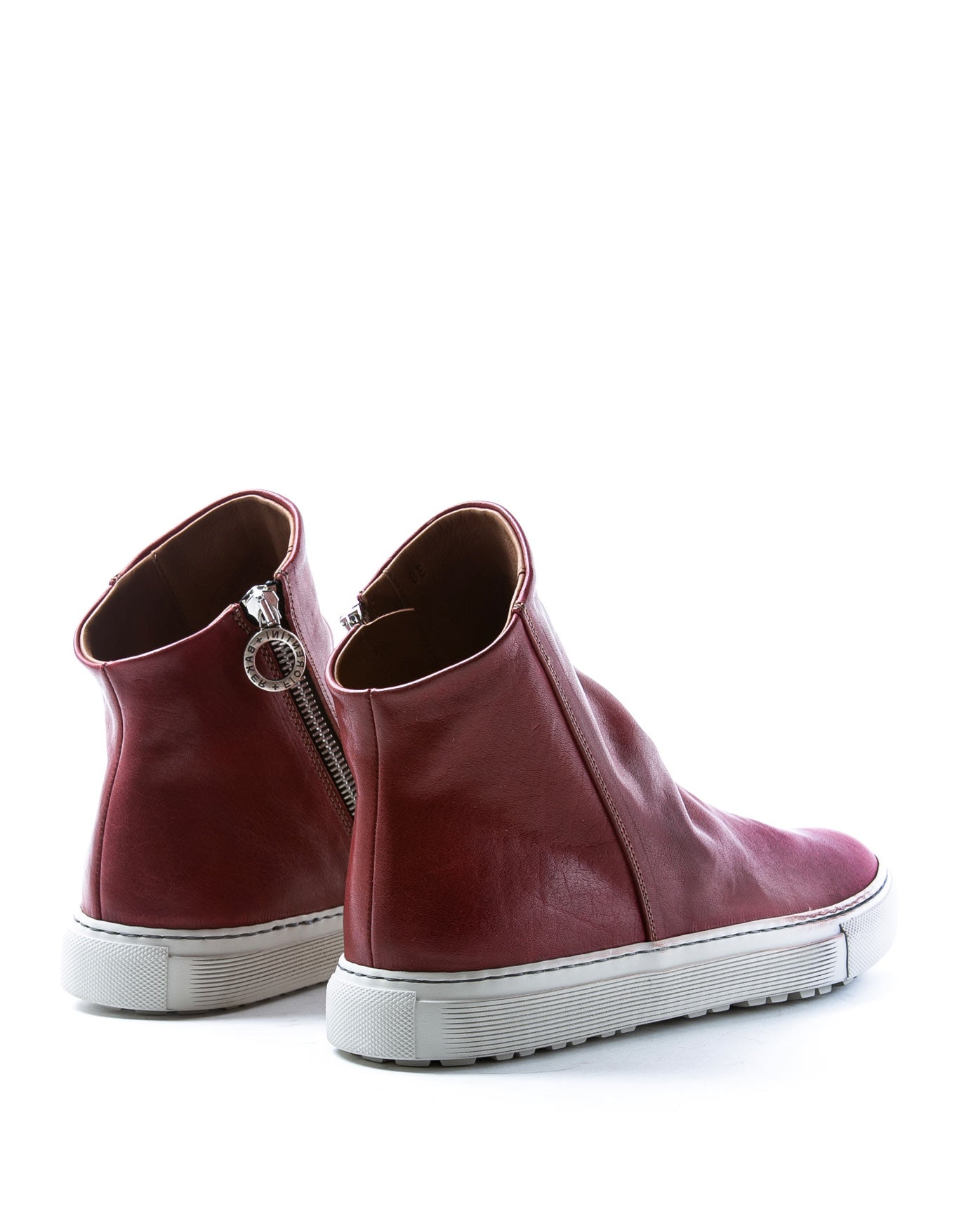 Fiorentini + Baker, BOLT BIEL, Red leather sneaker boots with inside zip-Made in Italy-back