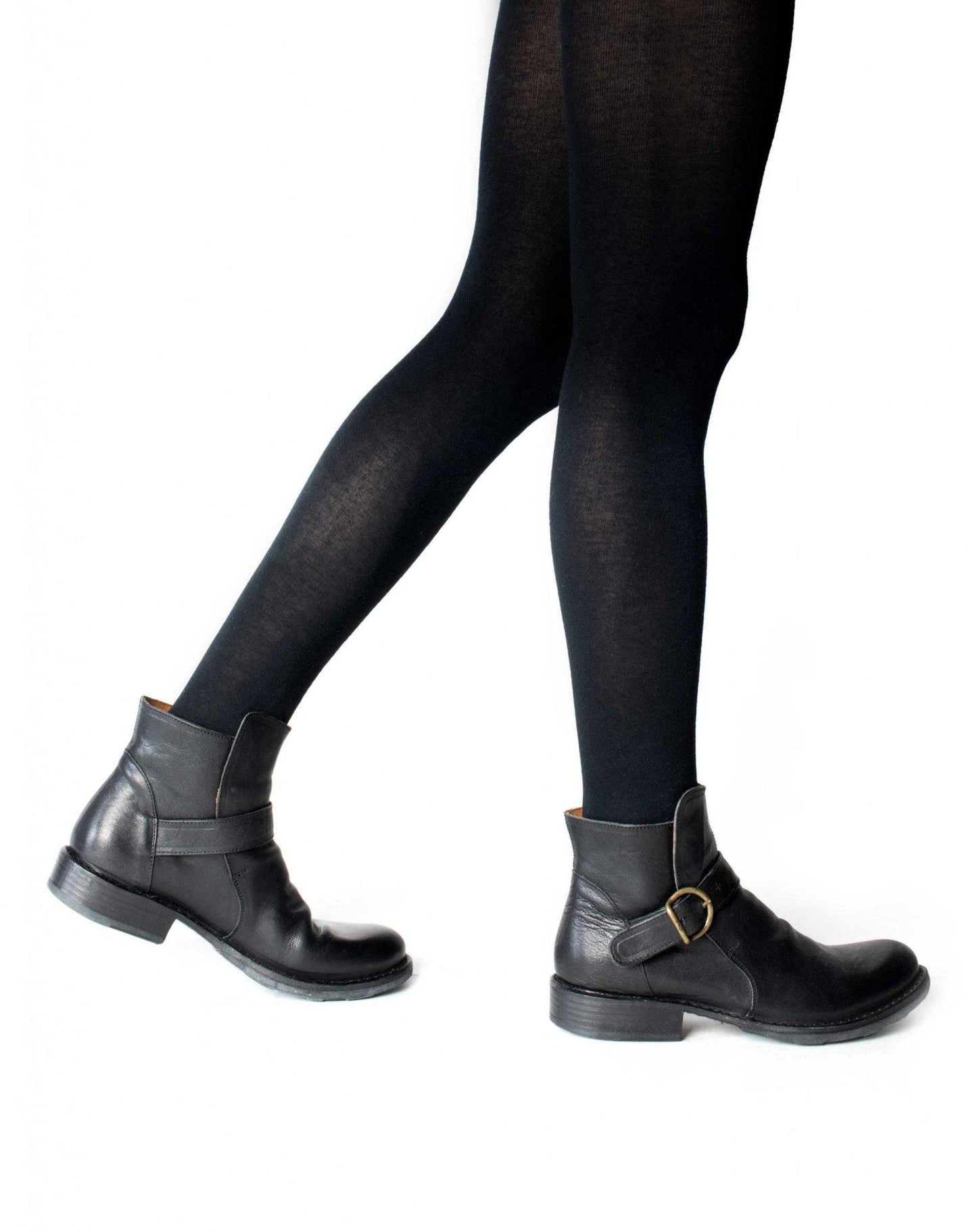 Fiorentini+Baker, ETERNITY 752, Black leather biker ankle boot-Made in Italy- women-worn