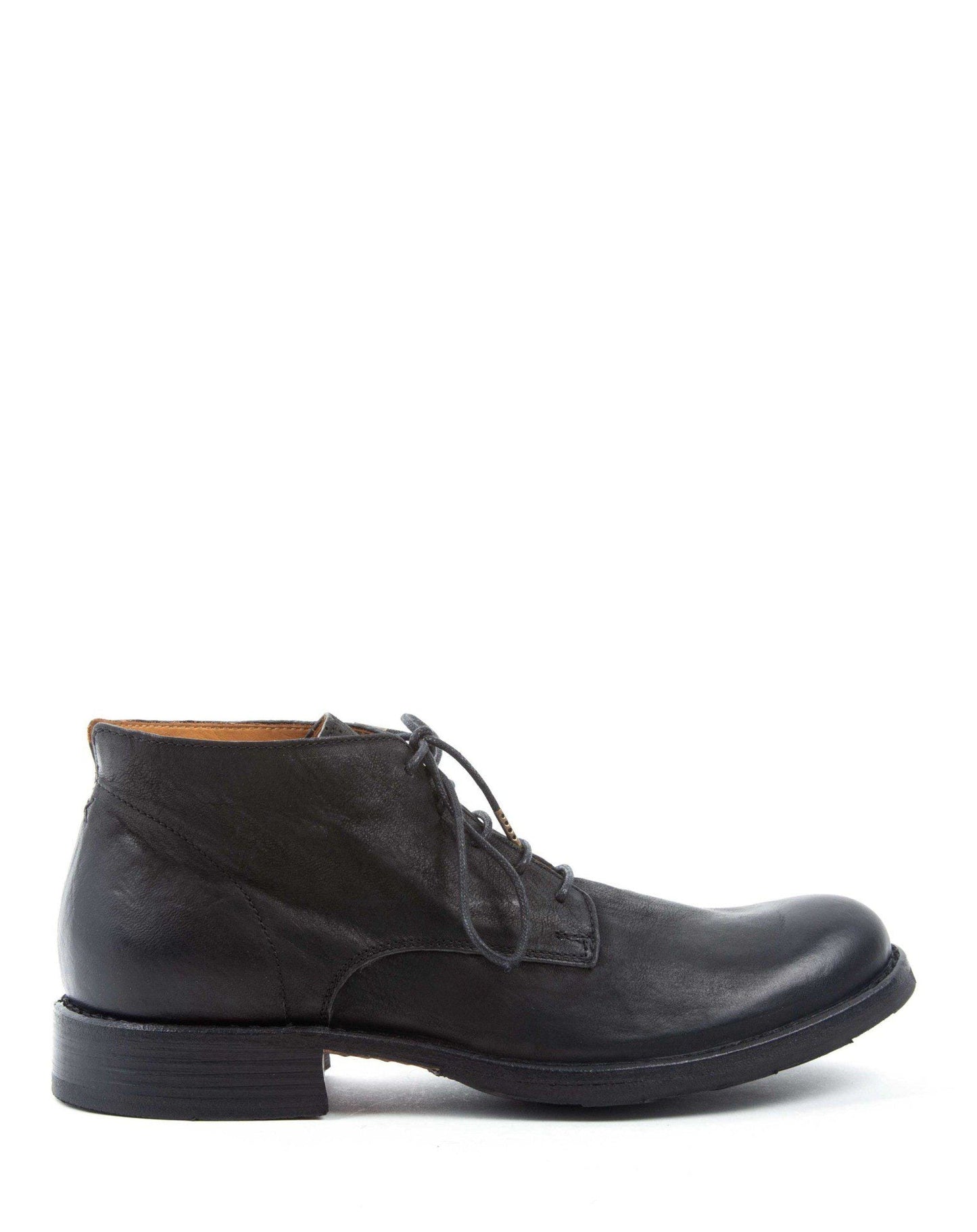 Fiorentini + Baker, ETERNITY EDD, Black leather lace-up ankle boots-Made in Italy-side