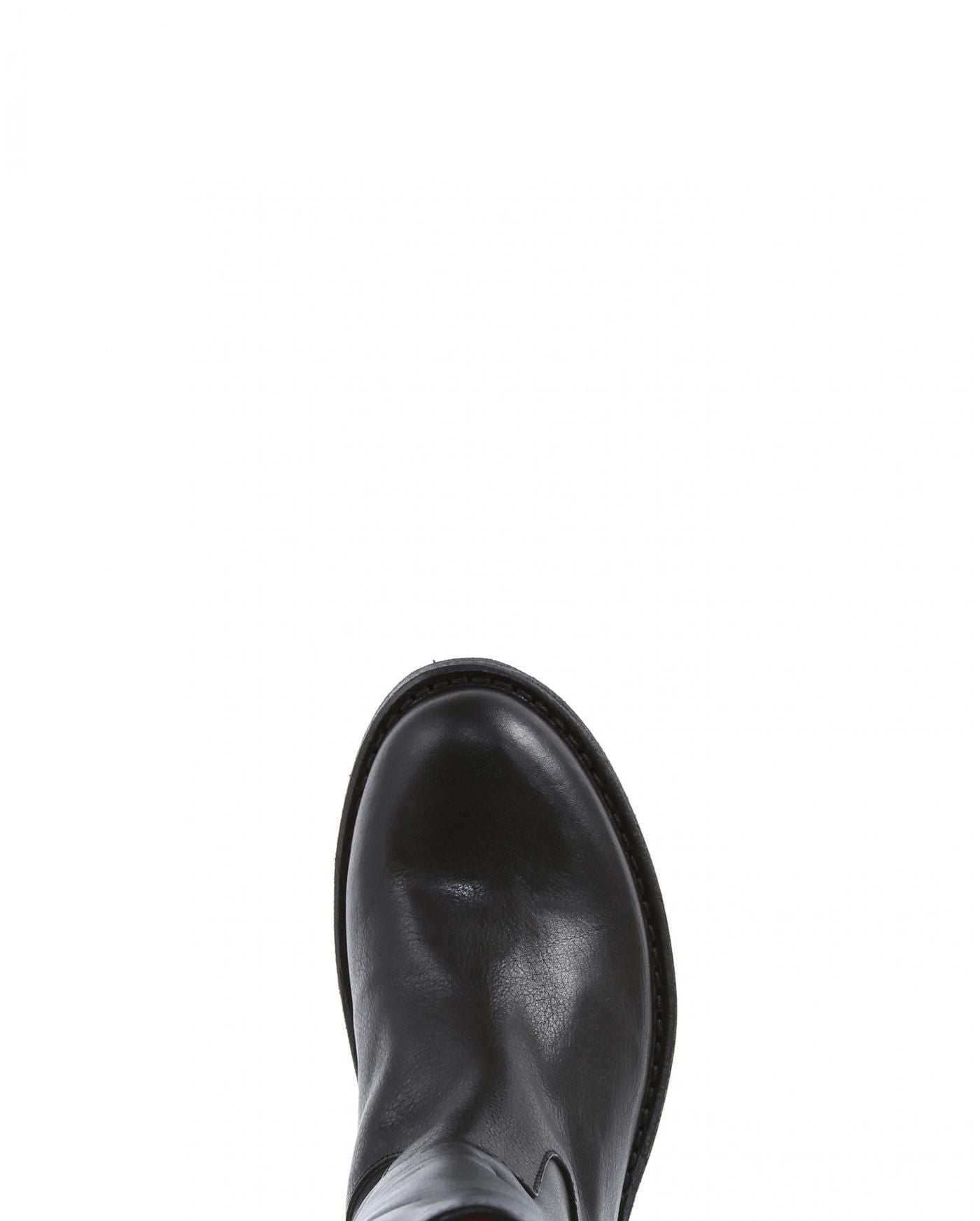 Fiorentini + Baker, ETERNITY EFFIE, Black leather pull-on boots. Classic knee high riding boots-Made in Italy-toe