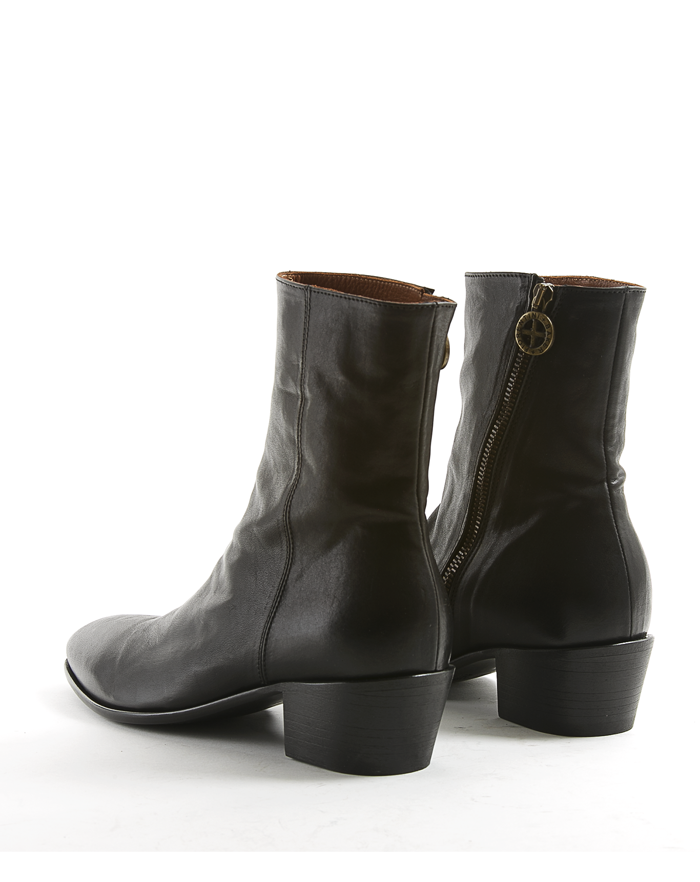 MATT Black Leather Boots