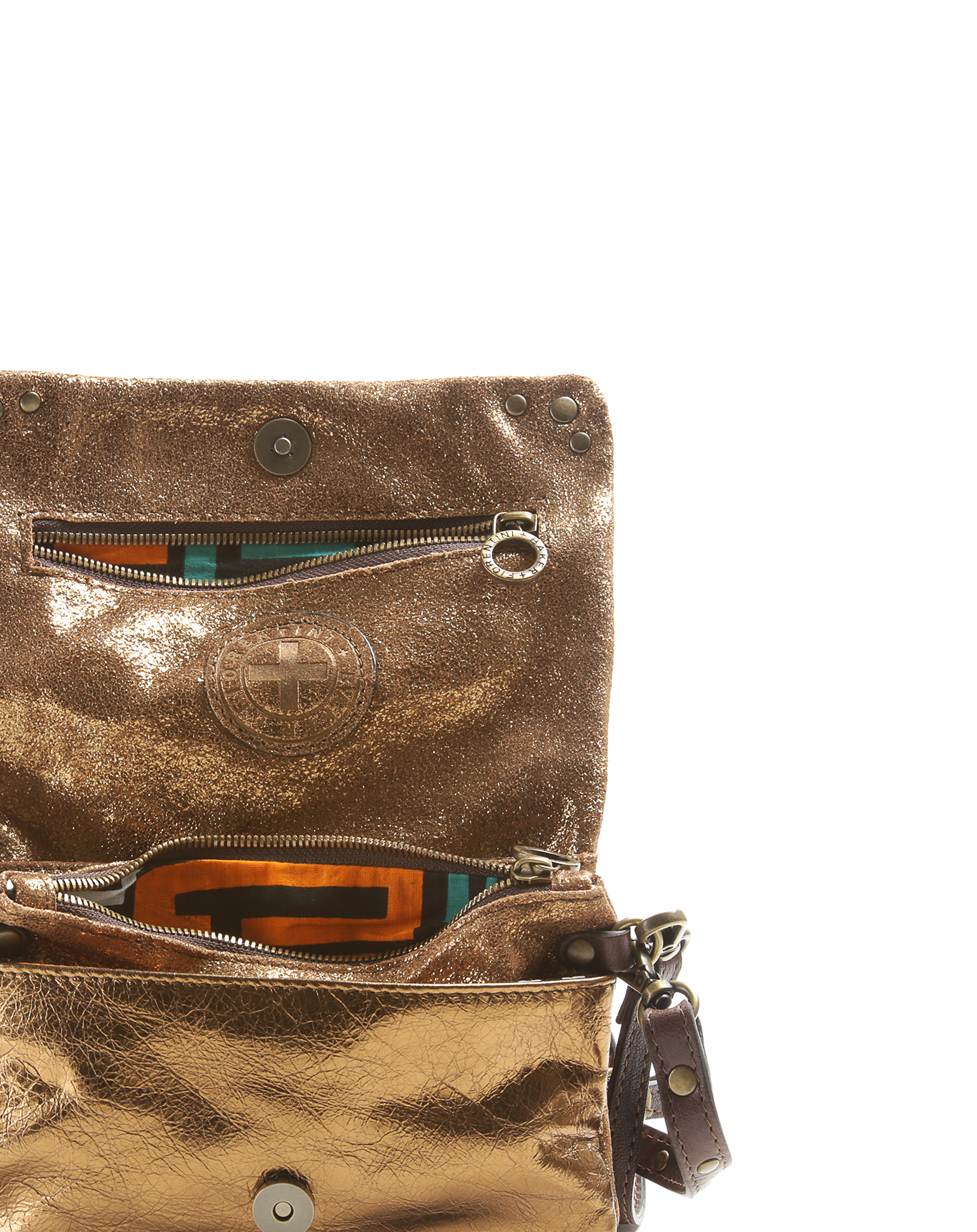 RENEE Gold Leather Bag