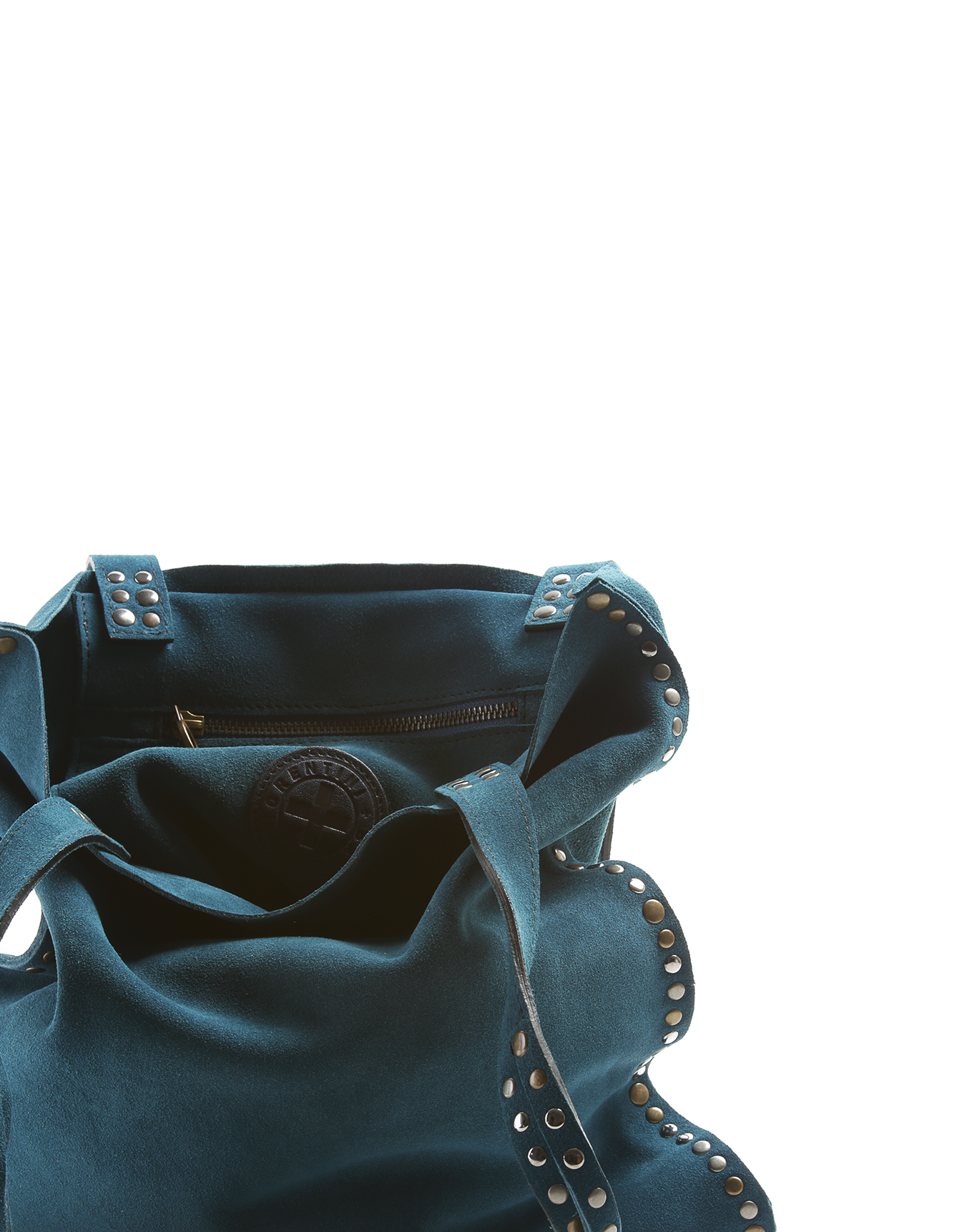 SIRYA Petrol Suede Bag