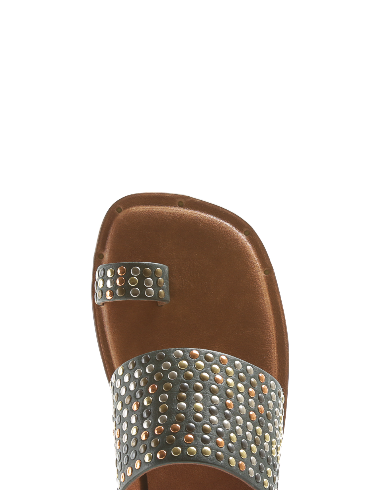 ZATTY Dark Teal Leather Sandals