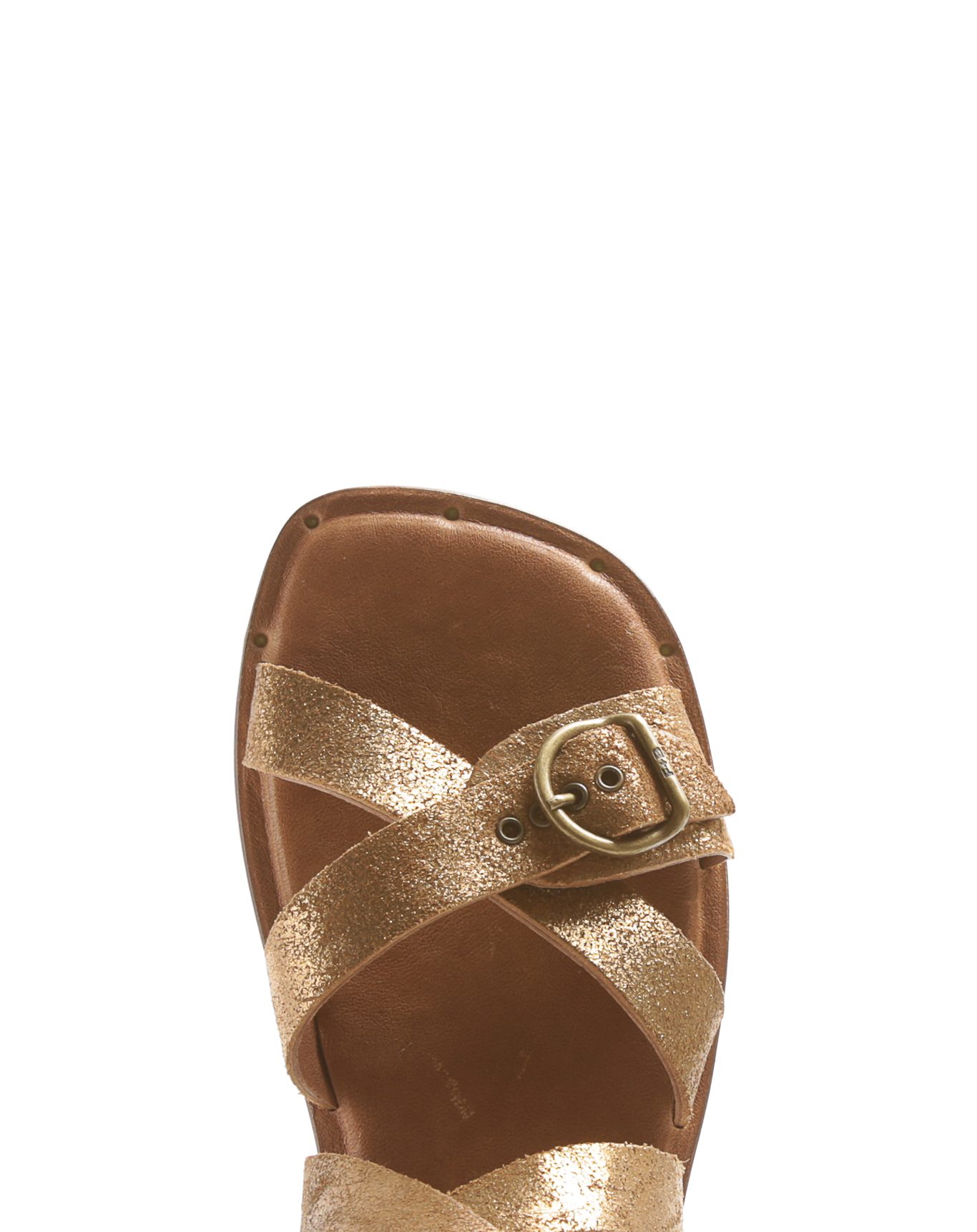 ZIVA Gold Leather Sandals