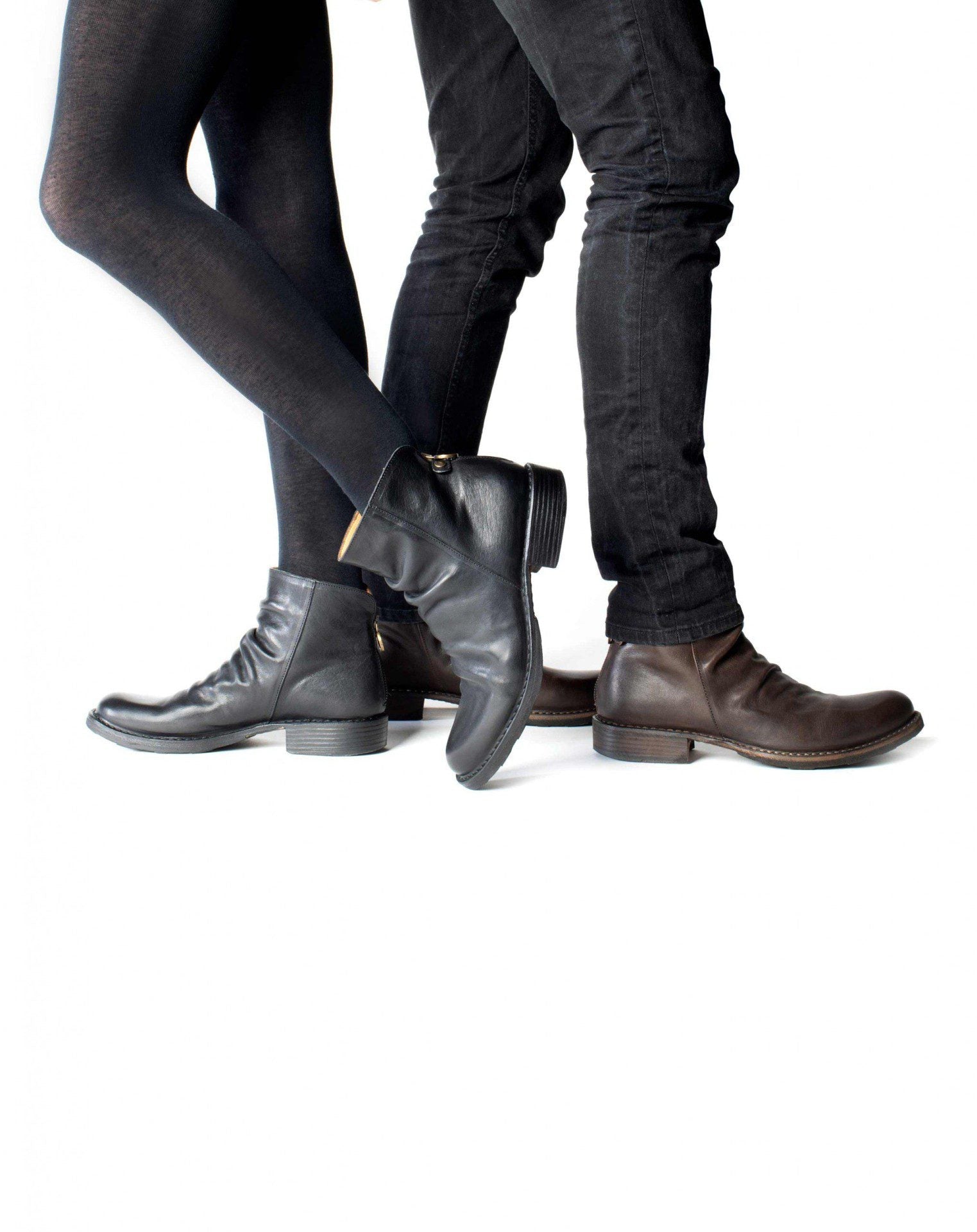 Fiorentini + Baker, ETERNITY ELINA, Brown leather ankle boots with rear zip-Made in Italy-unisex