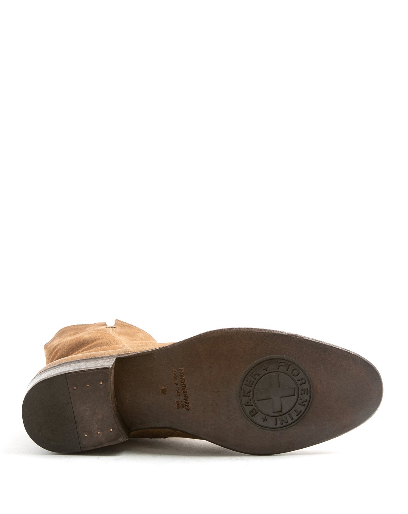 Fiorentini + Baker, CHANCE CALE, Tobacco suede men ankle boots with elongated shape and inside zip-Made in Italy-sole
