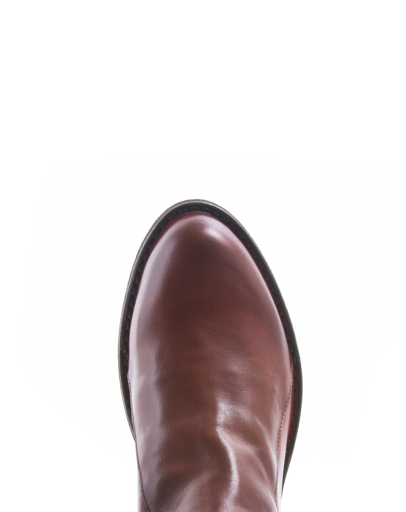 Fiorentini + Baker, CARNABY CARP, Brick brown leather women ankle boots with inside zip and slightly pointed toe-Made in Italy-toe