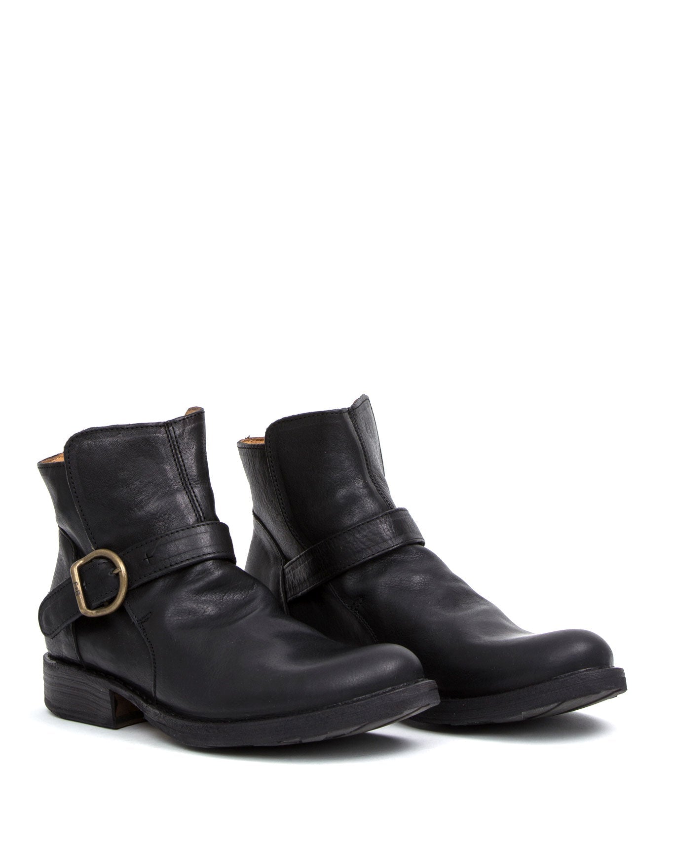 Fiorentini+Baker, ETERNITY 752, Black leather biker ankle boot-Made in Italy- lateral
