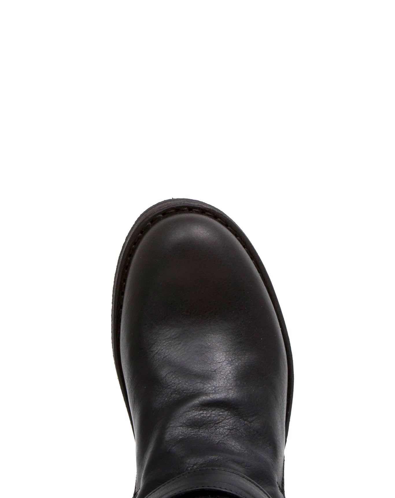 Fiorentini+Baker, ETERNITY 752, Black leather biker ankle boot-Made in Italy- toe