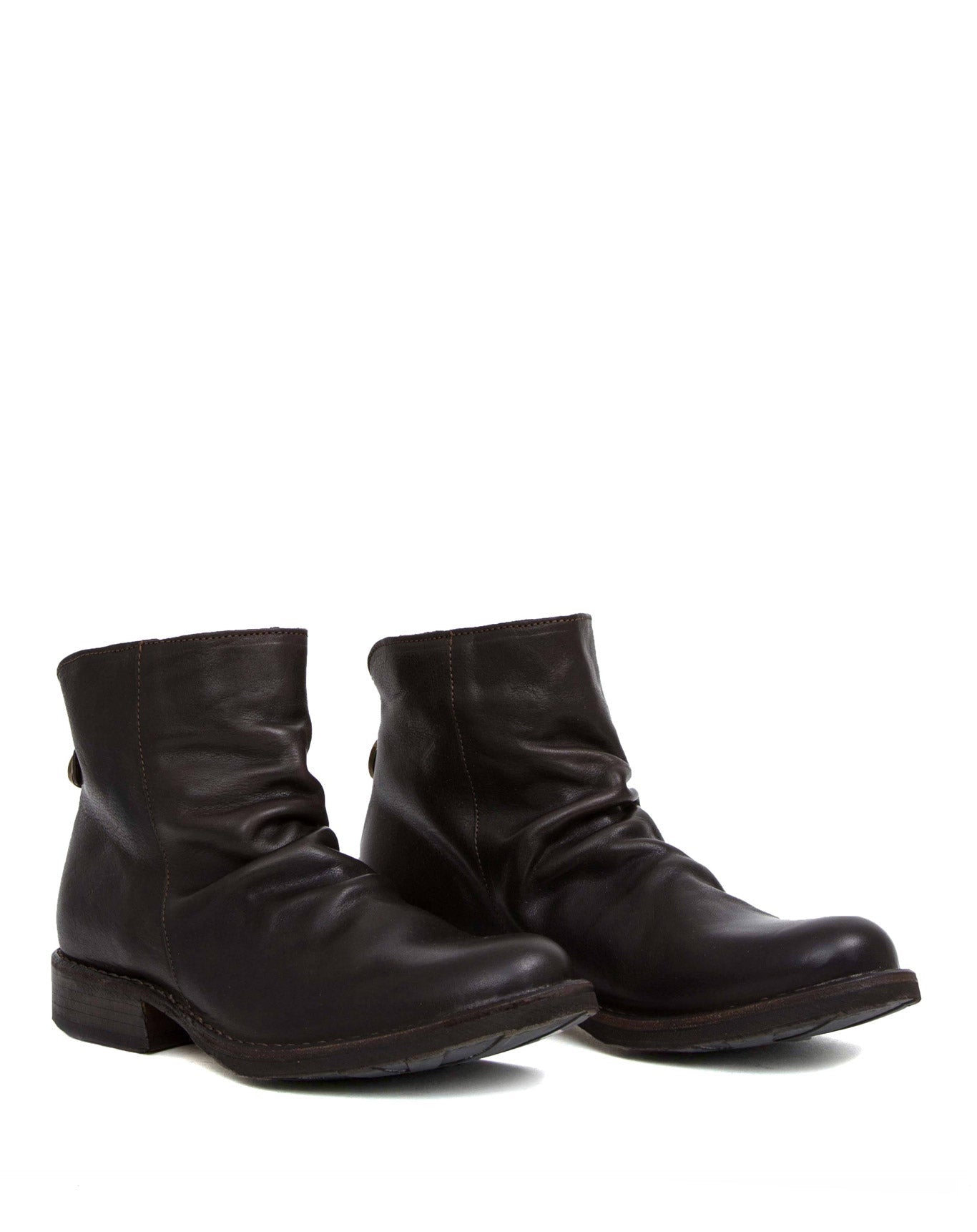 Fiorentini + Baker, ETERNITY ELINA, Brown leather ankle boots with rear zip-Made in Italy-lateral
