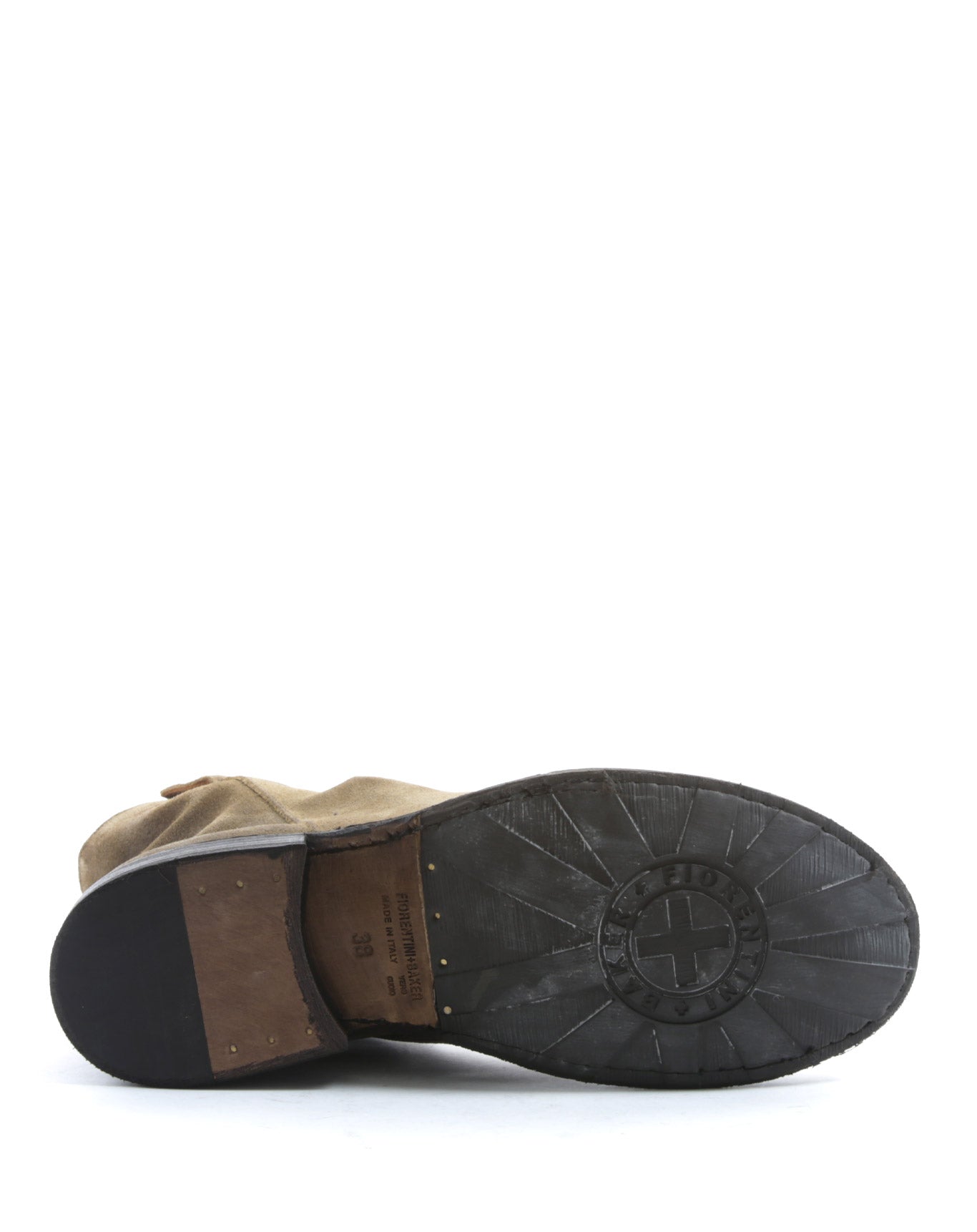 Fiorentini + Baker, ETERNITY ELF, Tobacco suede ankle boots with slightly ruched vamp and inside zip-Made in Italy-sole