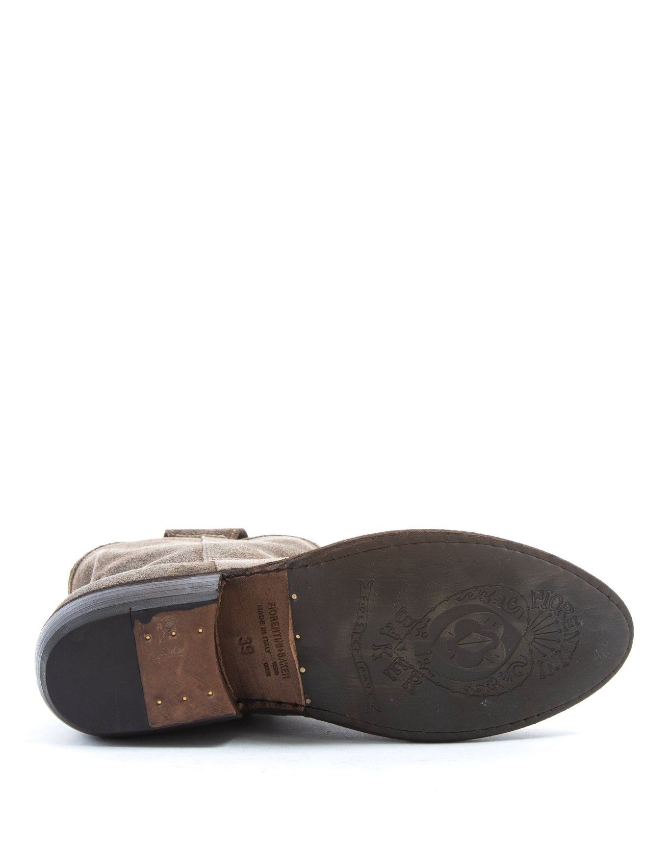 Fiorentini + Baker, CARNABY CRUNA, Woman tall ankle boots with slightly pointed toe in taupe suede-Made in Italy-sole