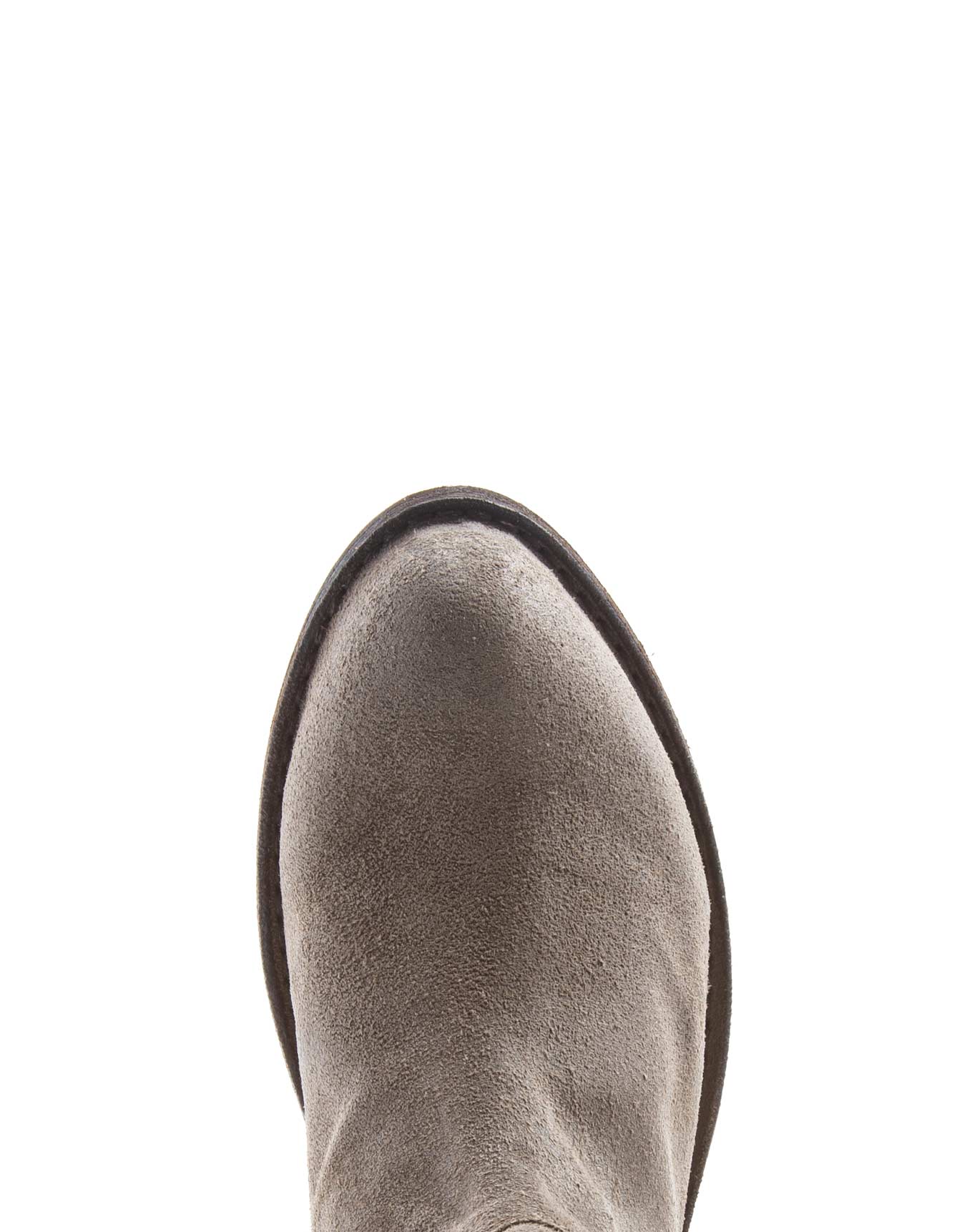 Fiorentini + Baker, CARNABY CRUNA, Woman tall ankle boots with slightly pointed toe in taupe suede-Made in Italy-toe