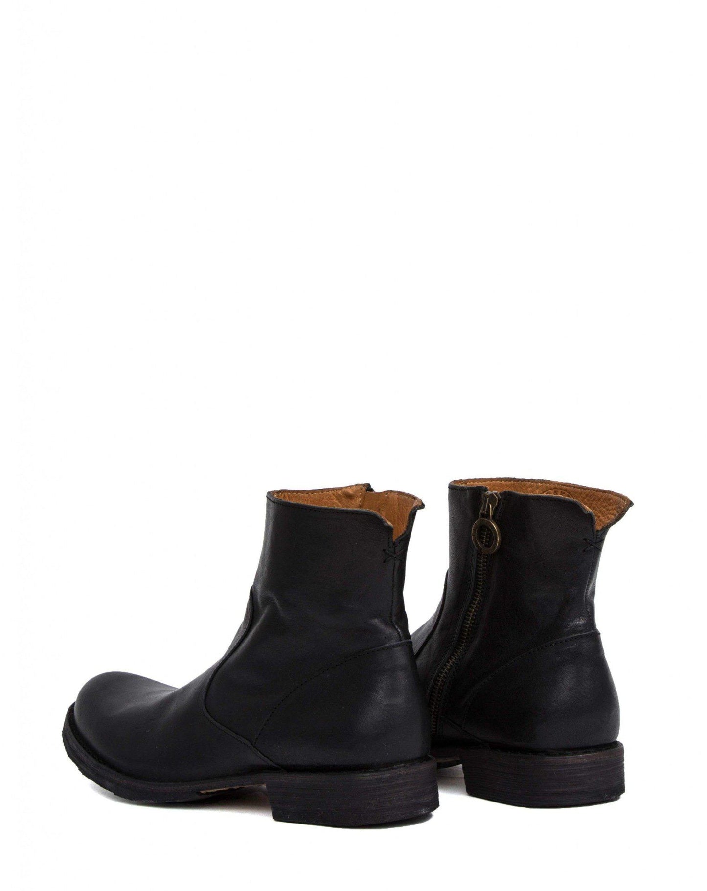 Fiorentini + Baker, ETERNITY 709, Black leather ankle boots with inside zip-Made in Italy-back