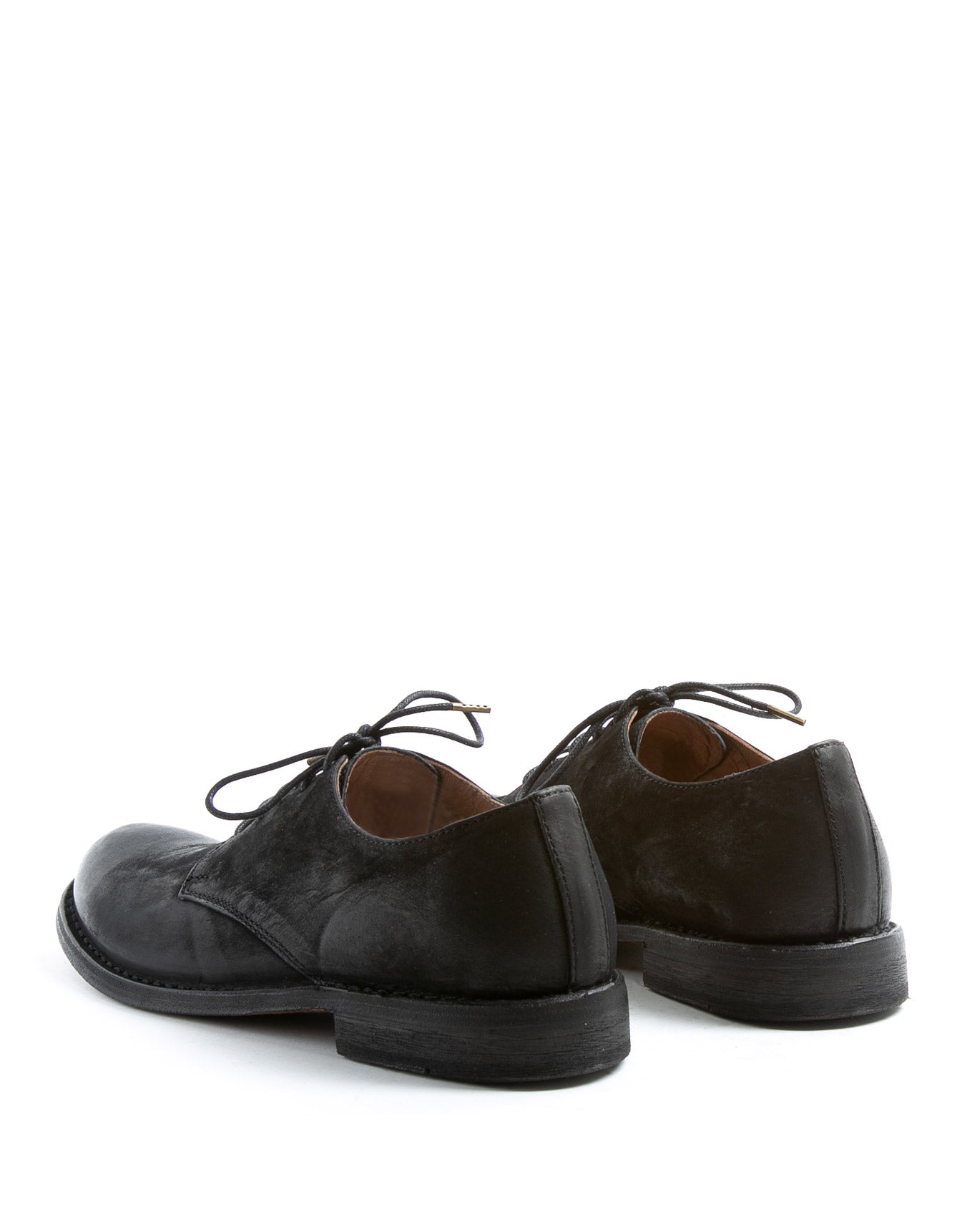 Fiorentini + Baker, FRATERNITY FRED, Black leather classic lace up shoes with lighter leather sole-Made in Italy-back