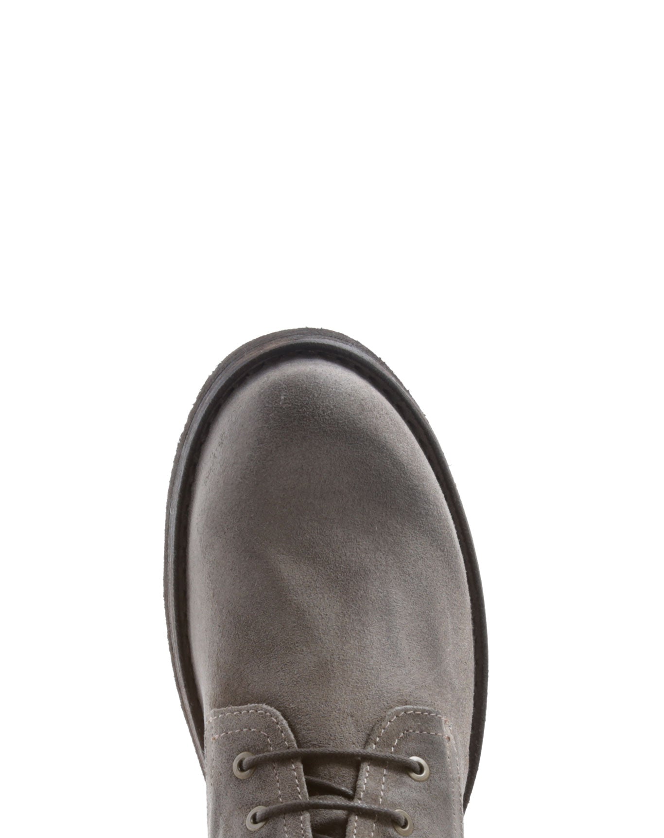 Fiorentini + Baker, ETERNITY ELME, Military style lace-up tall ankle boots in taupe suede-Made in Italy-toe