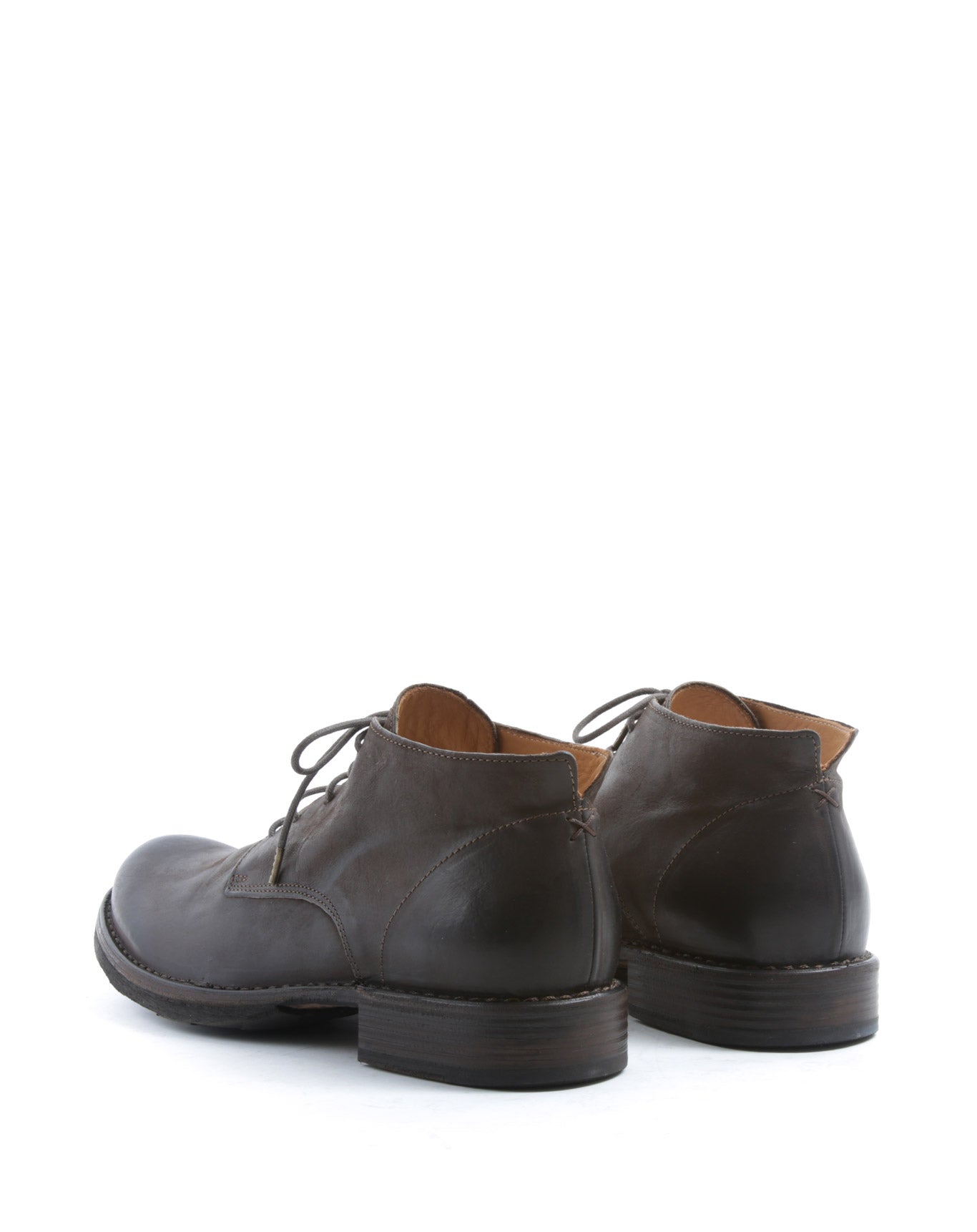 Fiorentini + Baker, ETERNITY EDD, Coffee brown leather lace-up ankle boots-Made in Italy-back