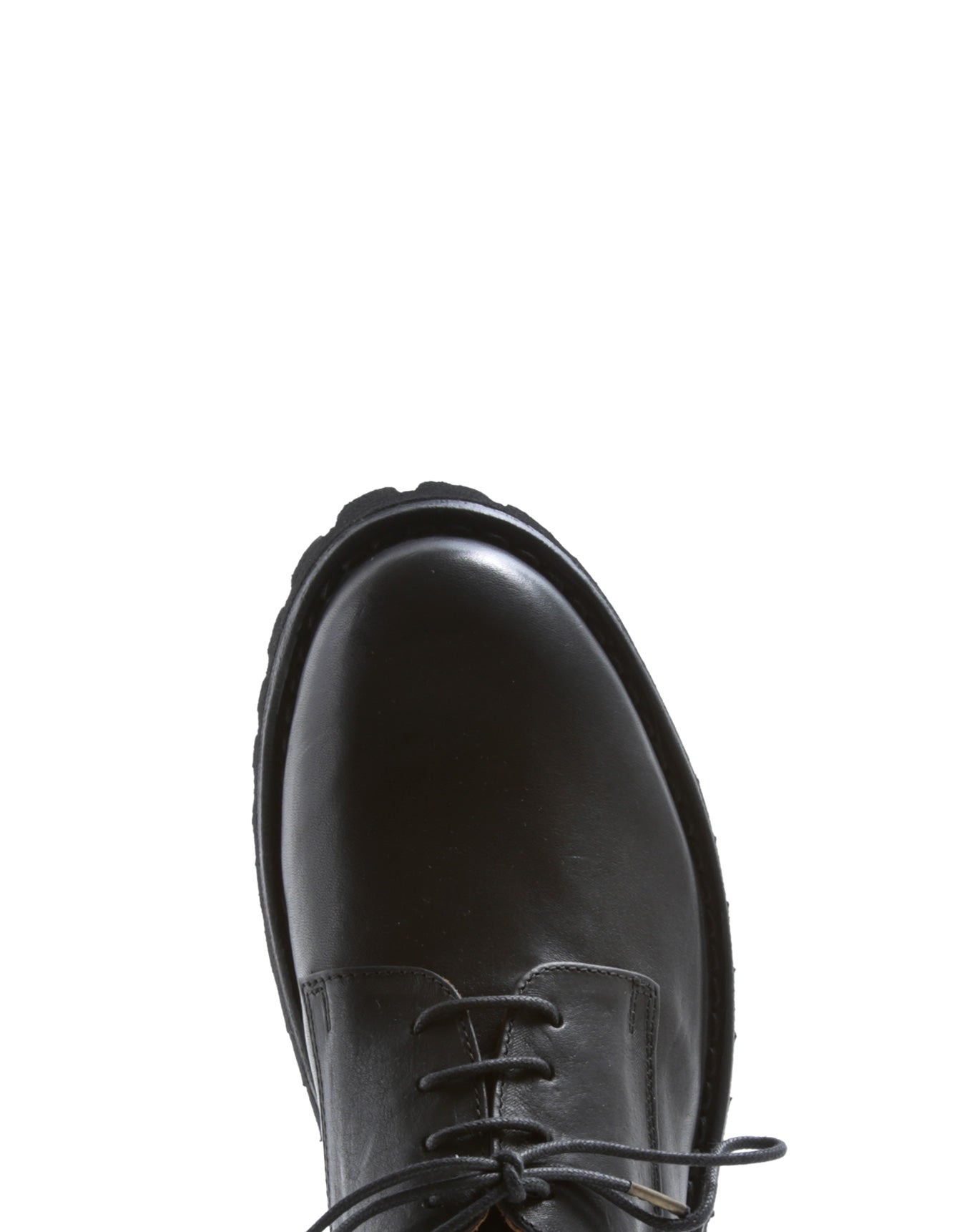 Fiorentini + Baker ETERNITY MASSIVE M-706, Black leather unisex derby leather shoes with thick rubber sole-Made in Italy-toe